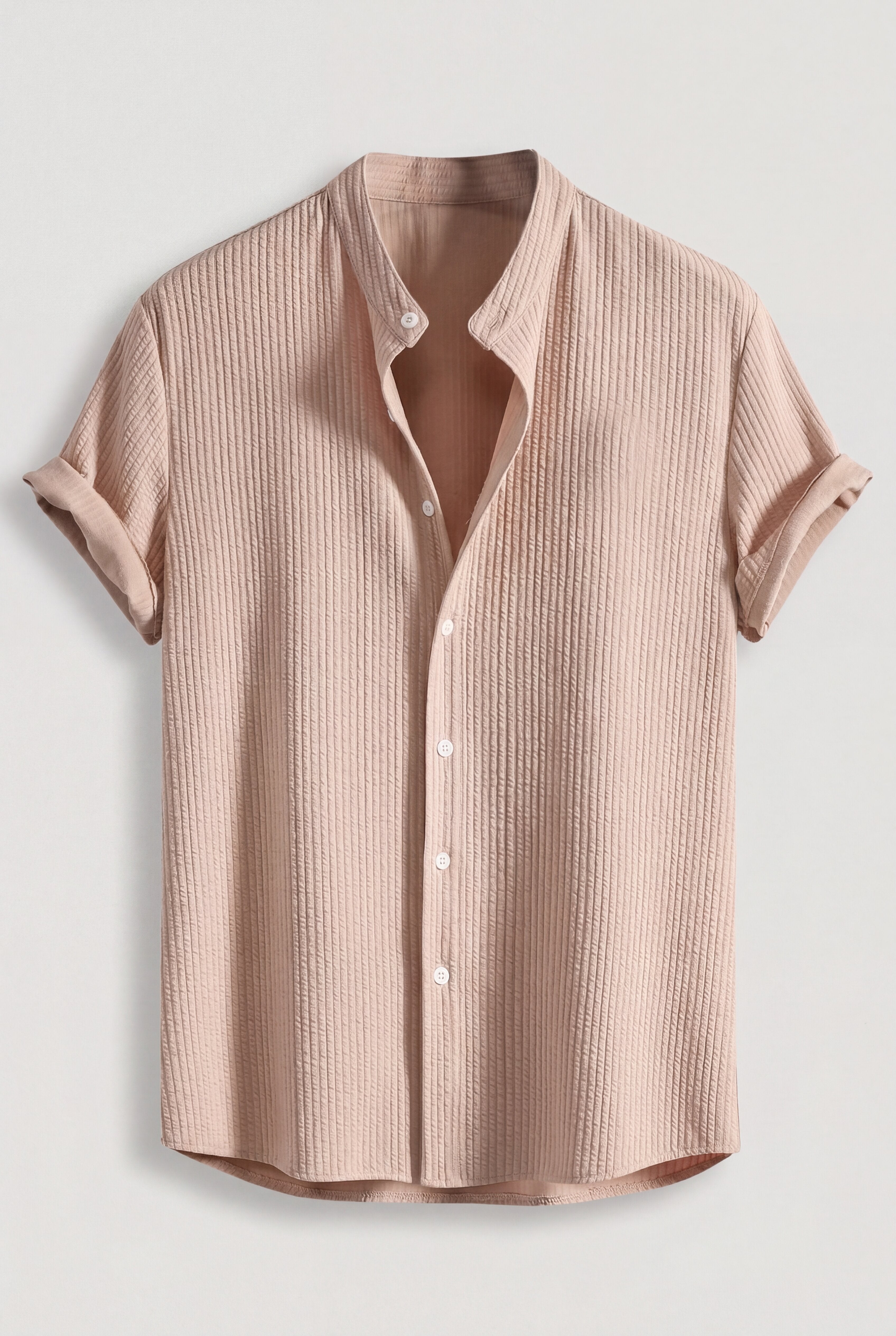 CYNTARO TEXTURED SHIRT – BROWN