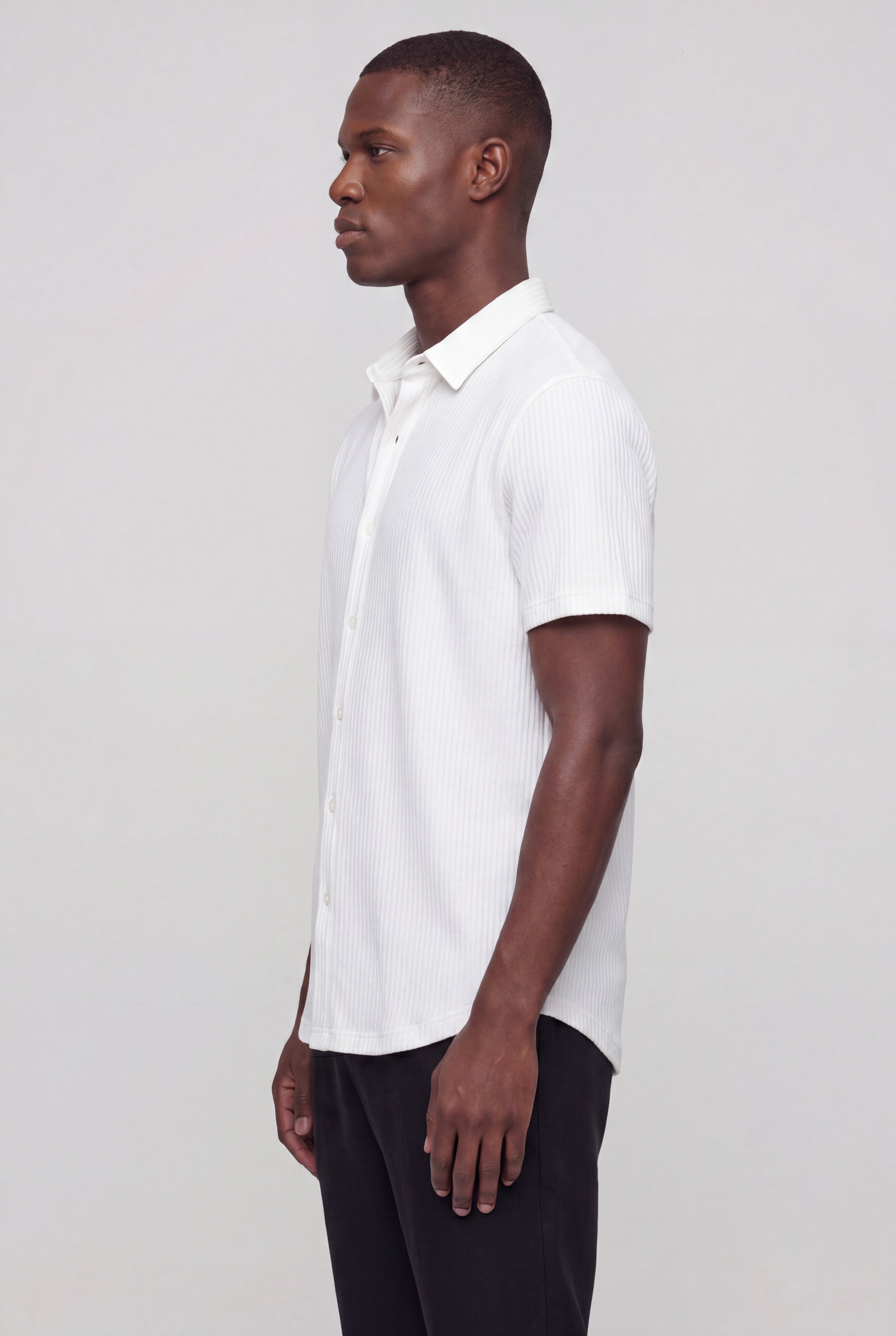 CYNTARO TEXTURED SHIRT – WHITE