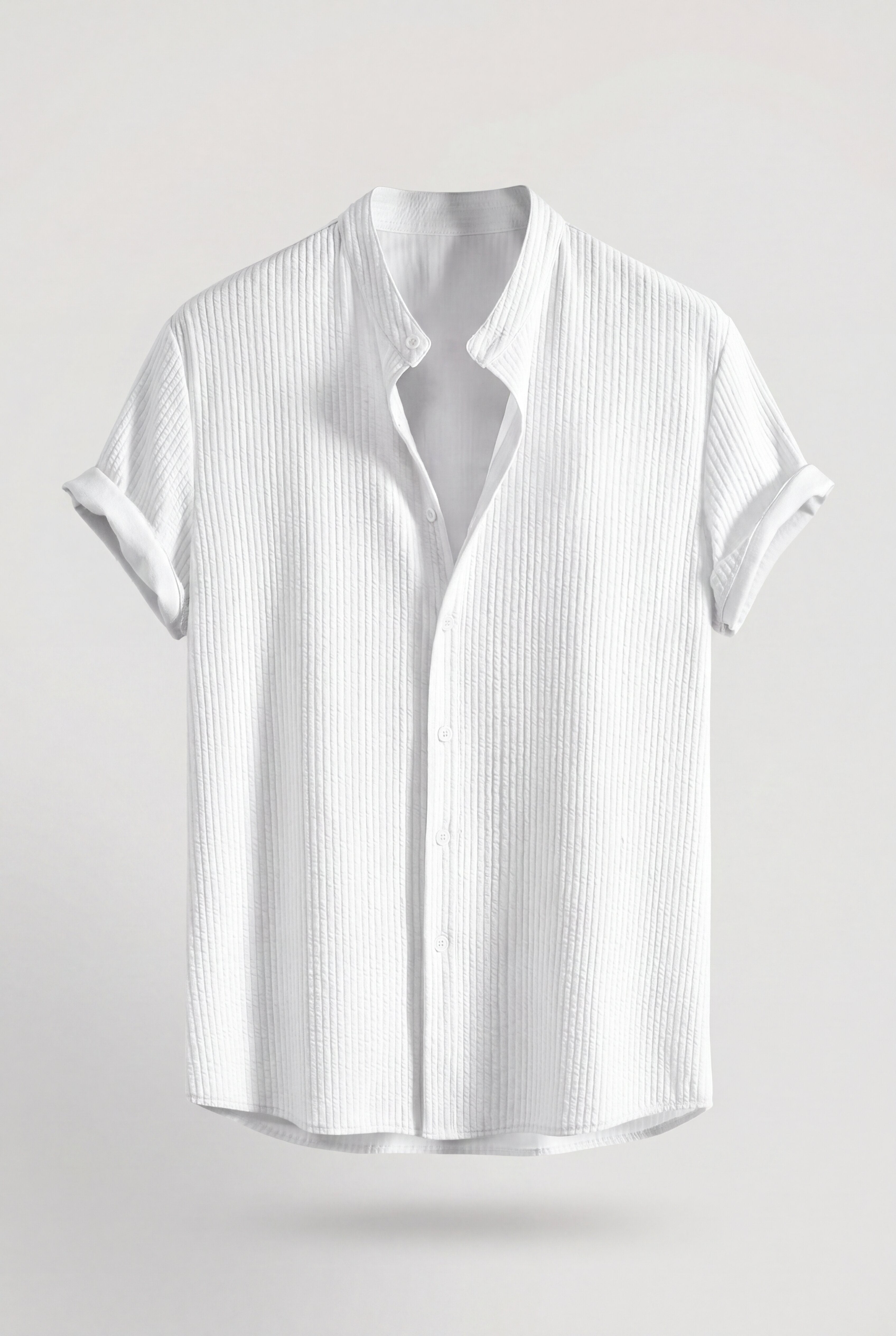 CYNTARO TEXTURED SHIRT – WHITE