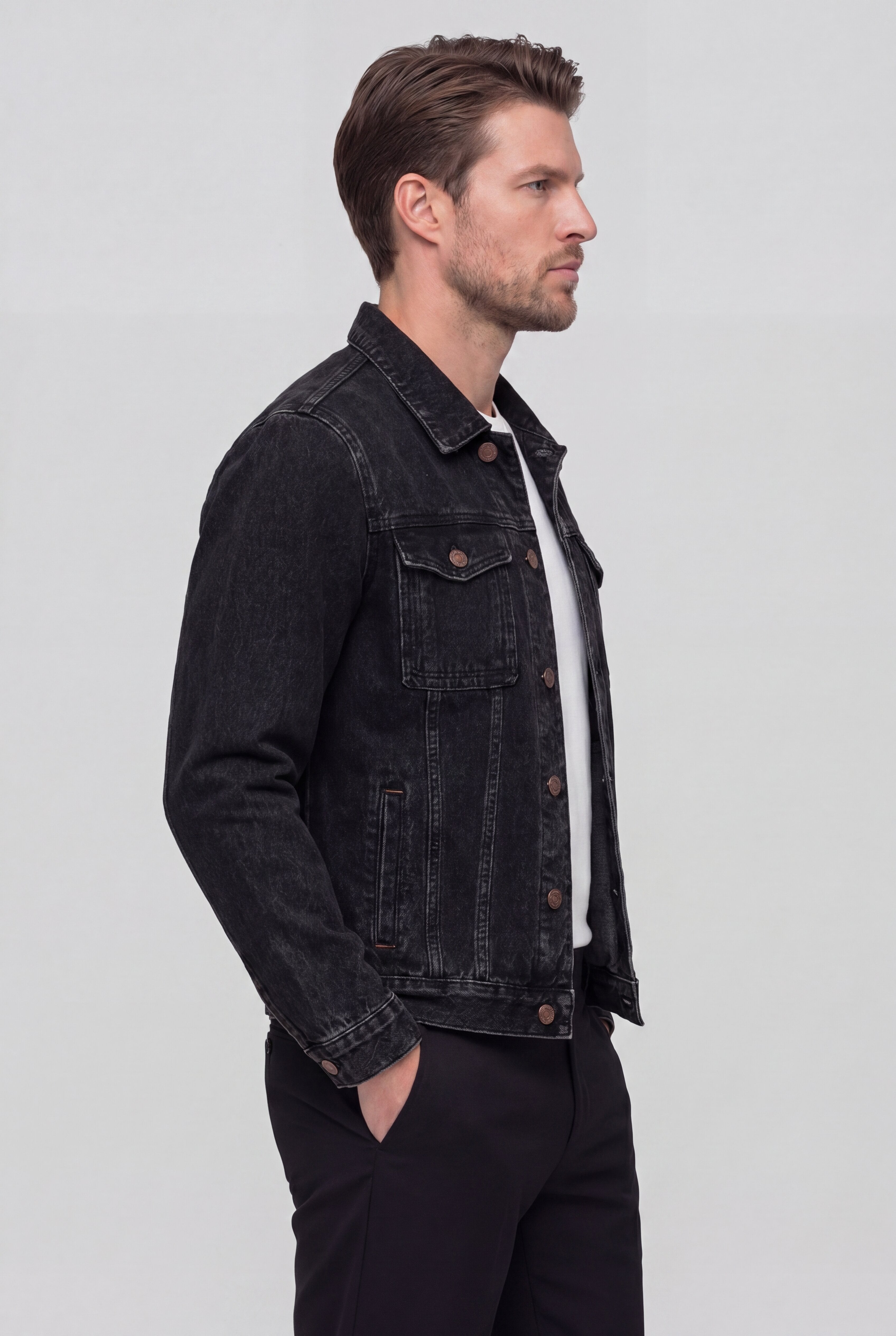 DREXILOR DENIM JACKET - BLACK
