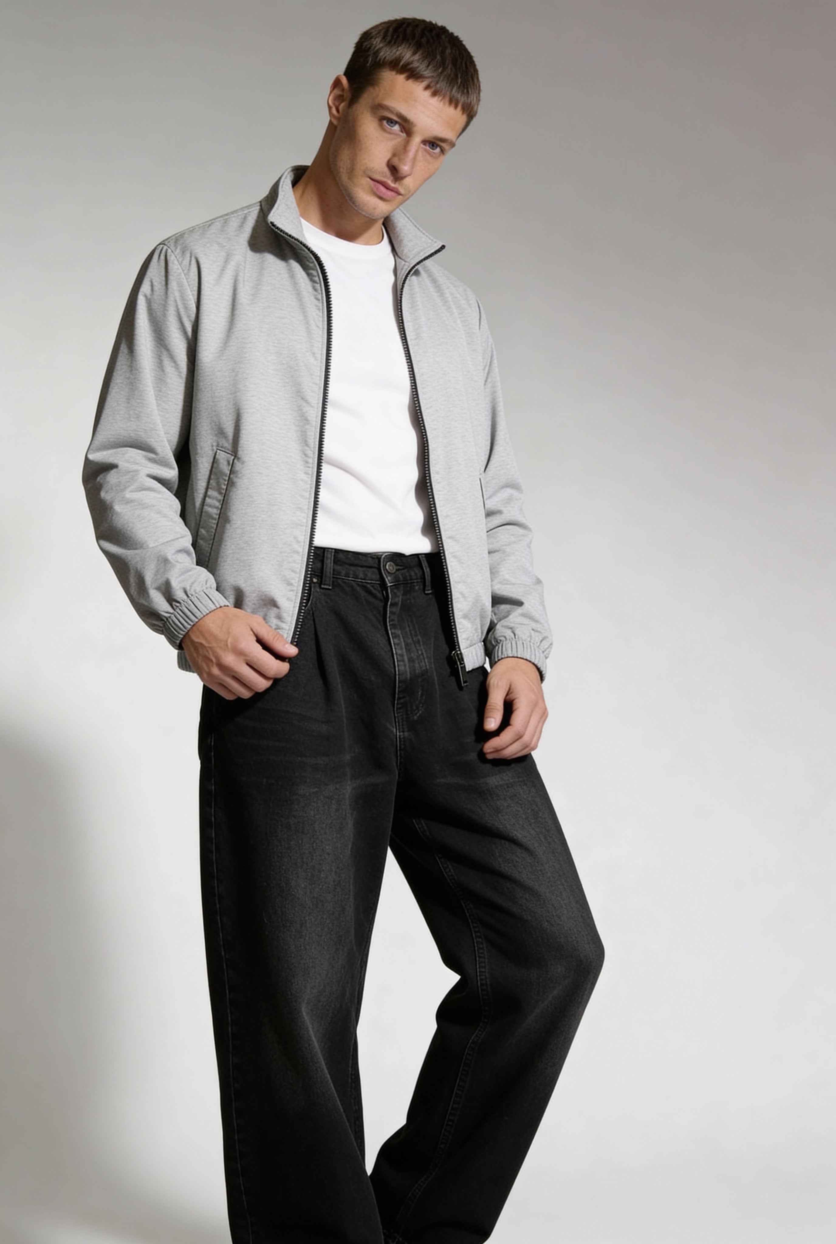 ELDRIC LIGHTWEIGHT FULL-ZIP JACKET – GRAY