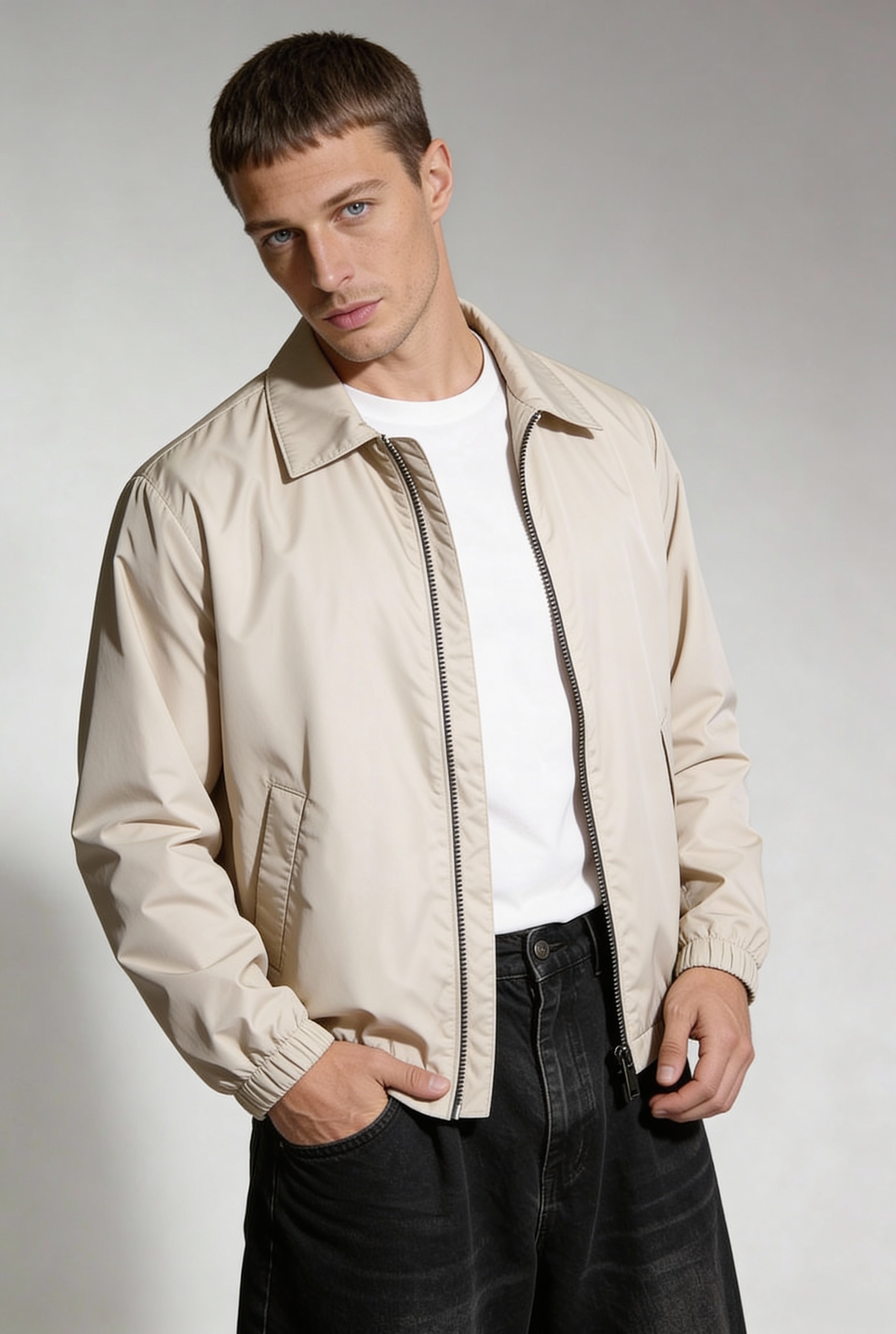 ELDRIC LIGHTWEIGHT FULL-ZIP JACKET – KHAKI