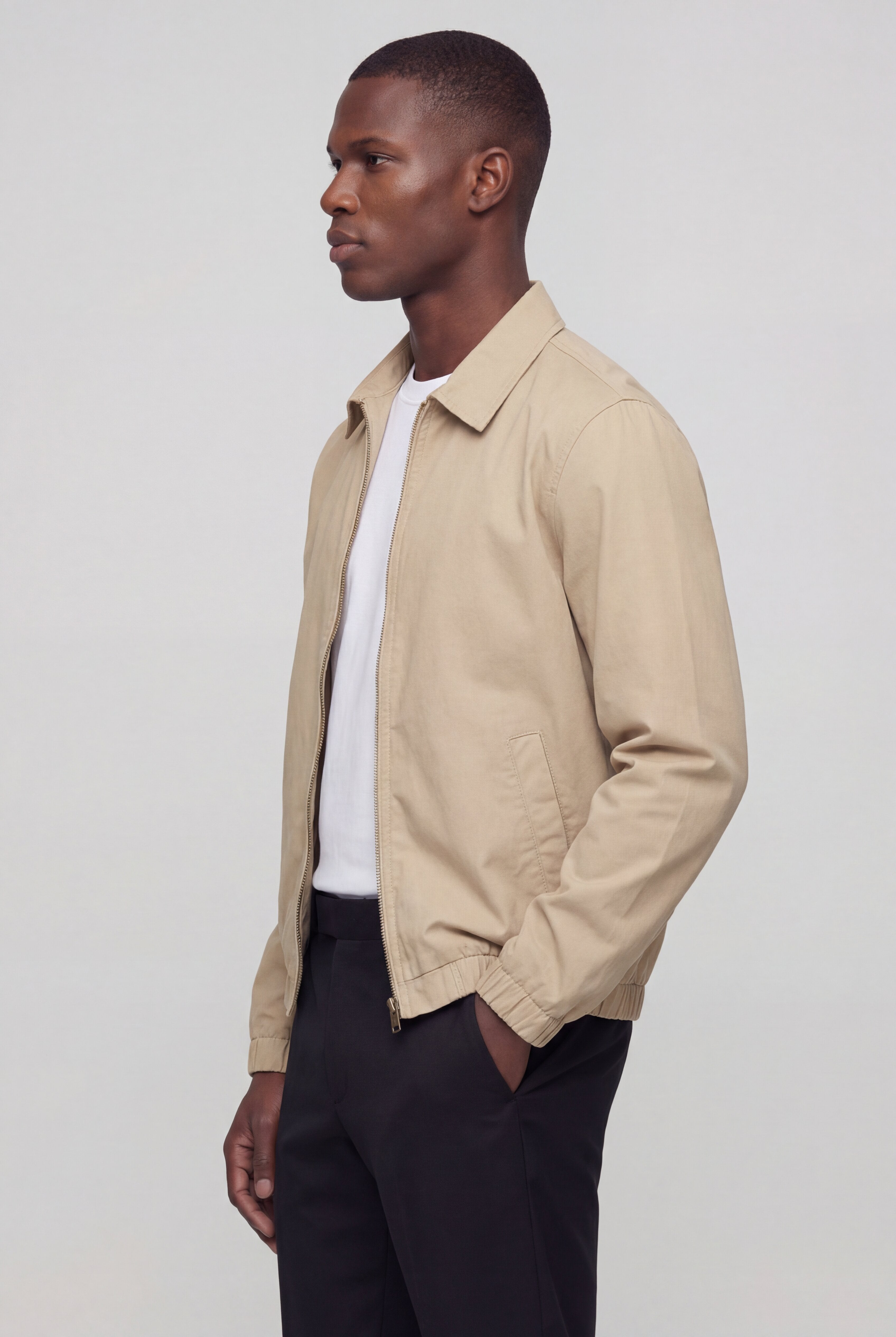 ELDRIC LIGHTWEIGHT FULL-ZIP JACKET – KHAKI
