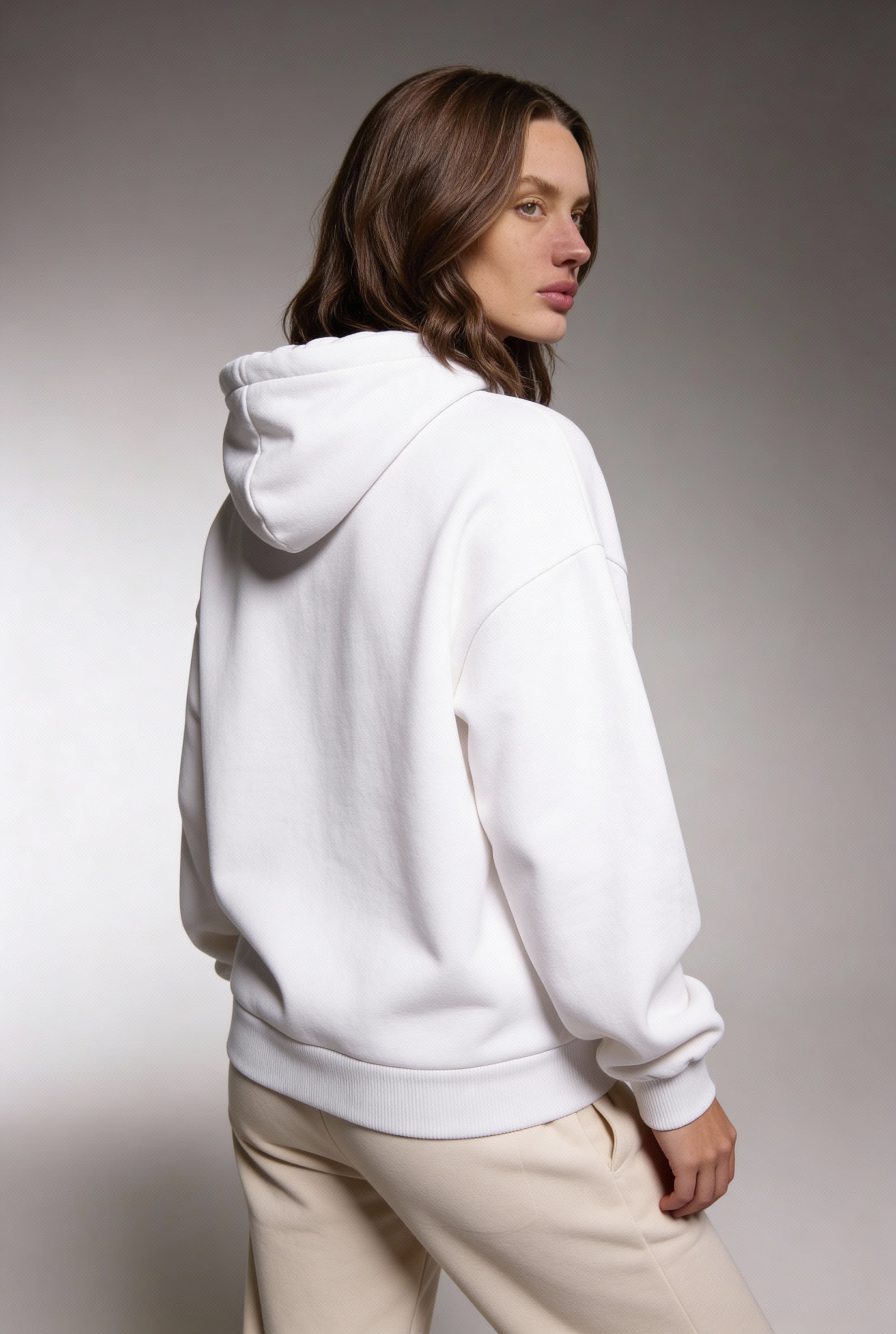 ELNORA COTTON HOODIE – WHITE