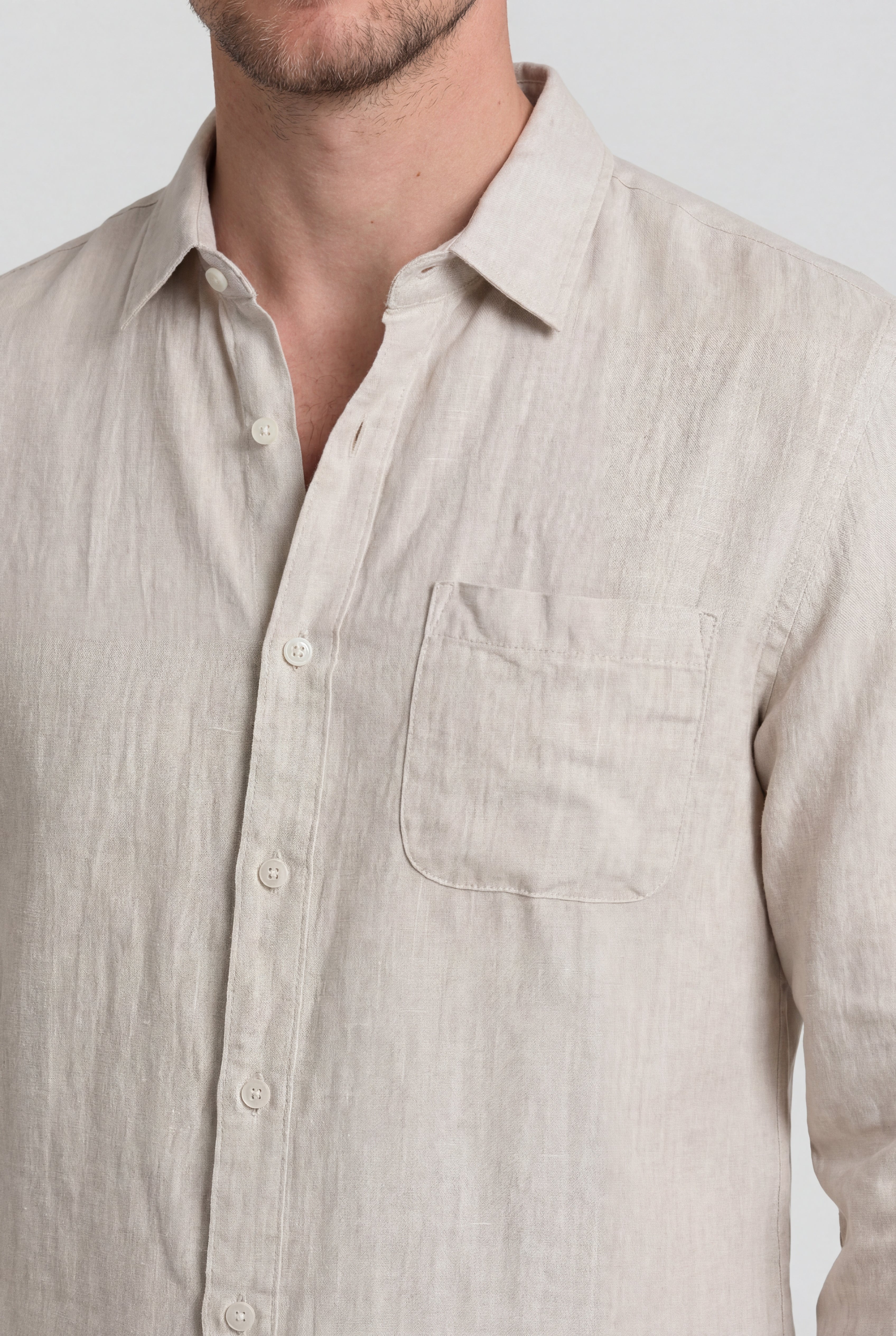 ELVANOR LINEN SHIRT – BEIGE