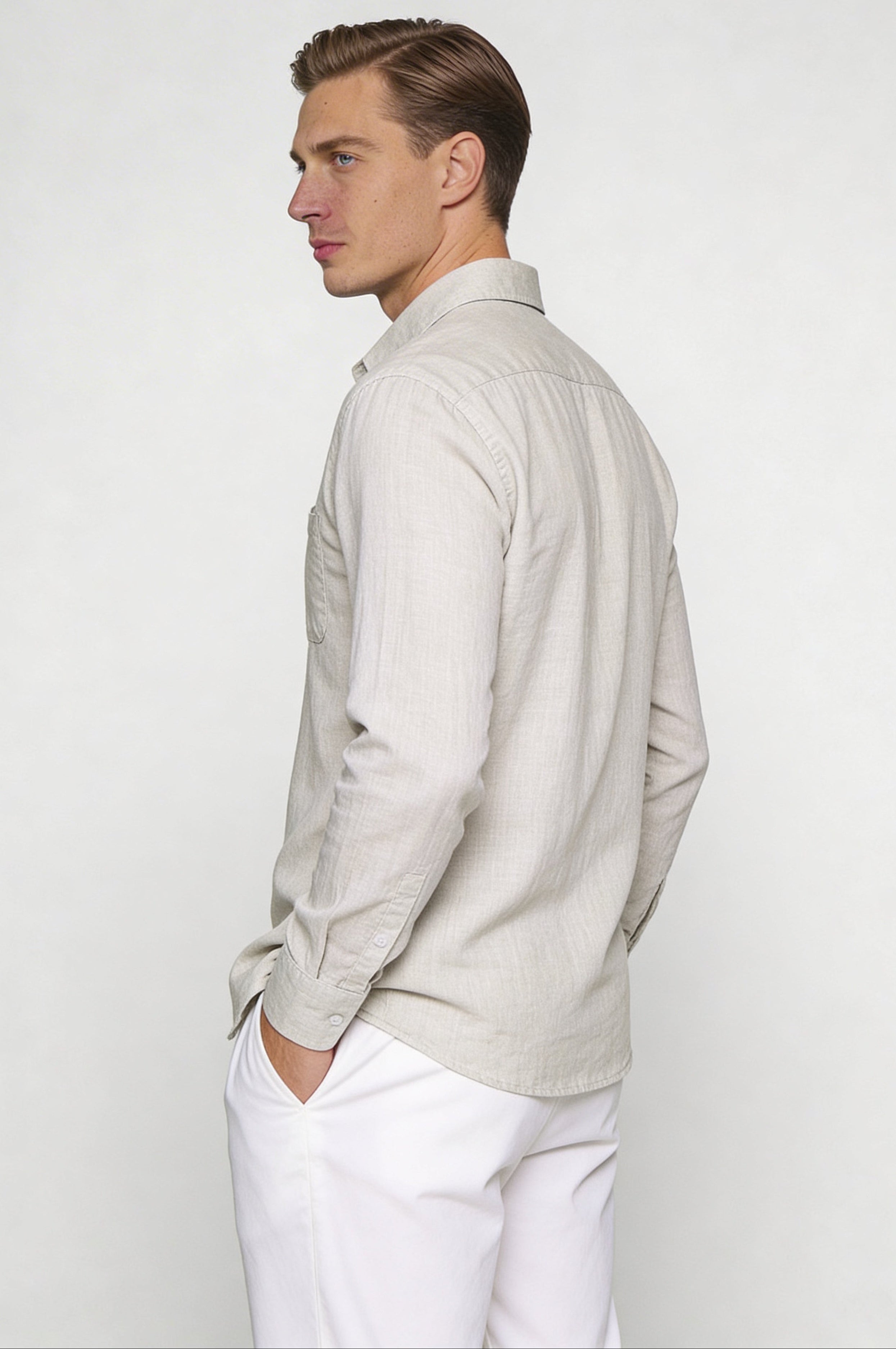 ELVANOR LINEN SHIRT – BEIGE