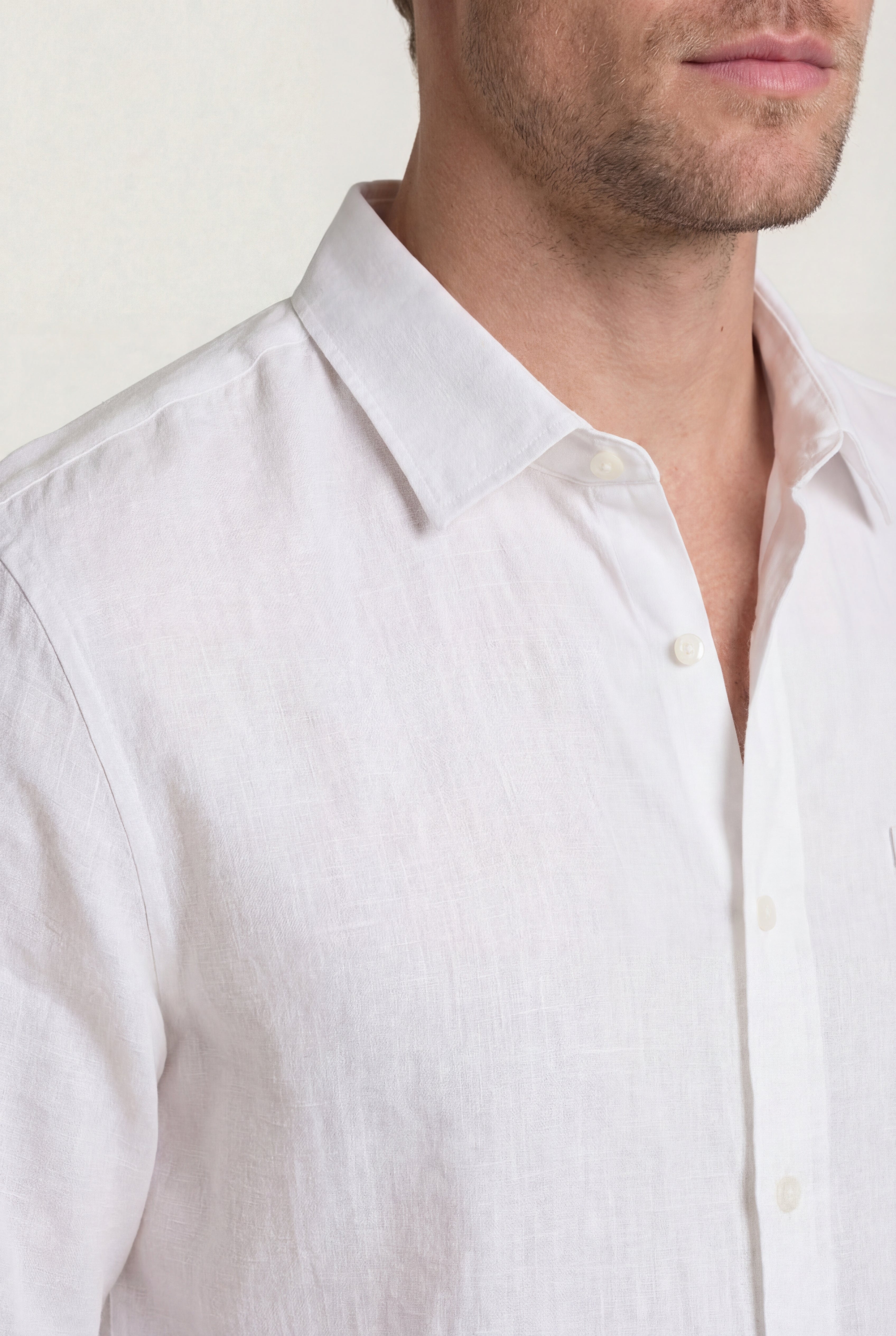 ELVANOR LINEN SHIRT – WHITE