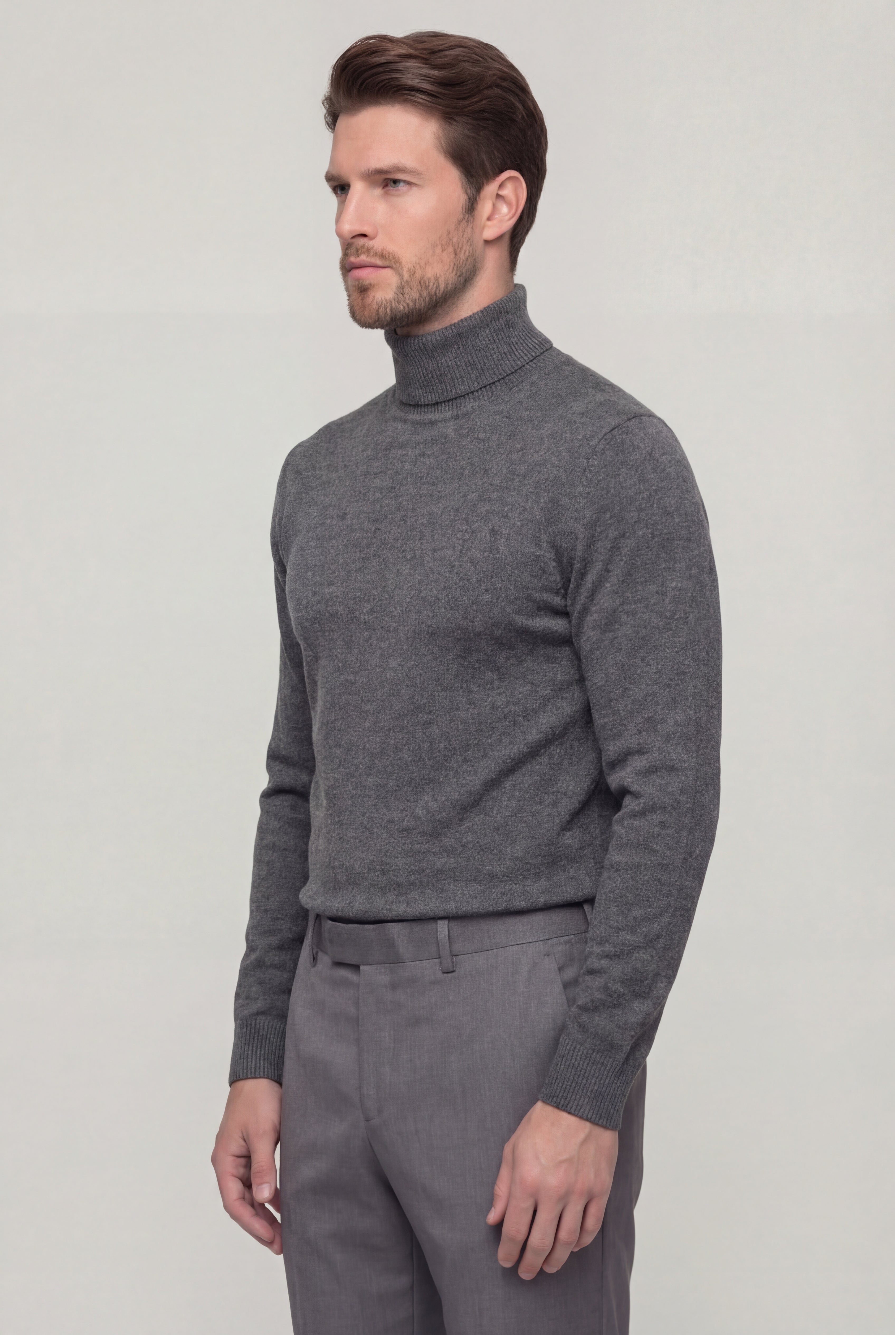 ELVAREN TURTLENECK SWEATER – DARK GRAY