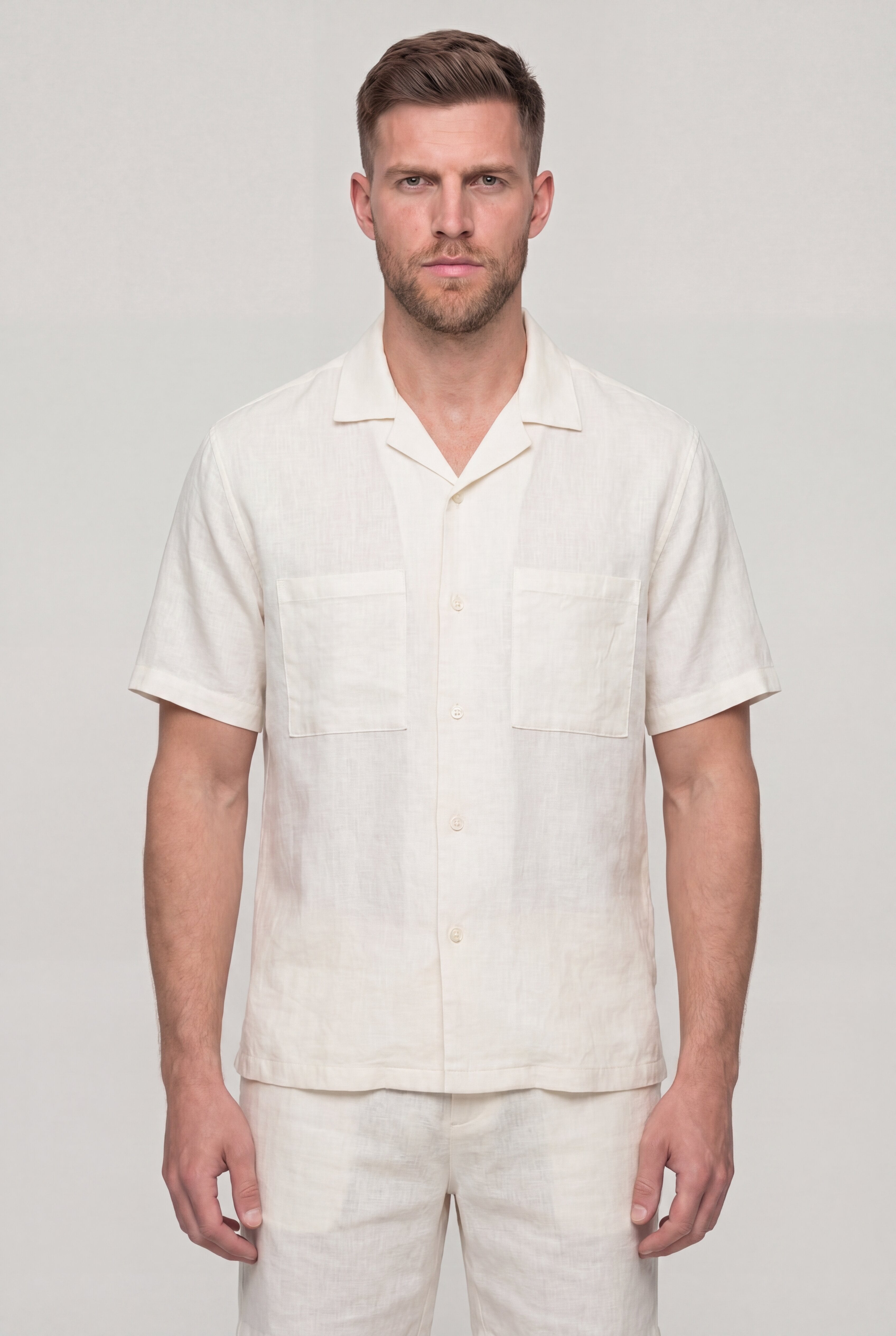 ELVARON SHIRT AND SHORTS SET – WHITE