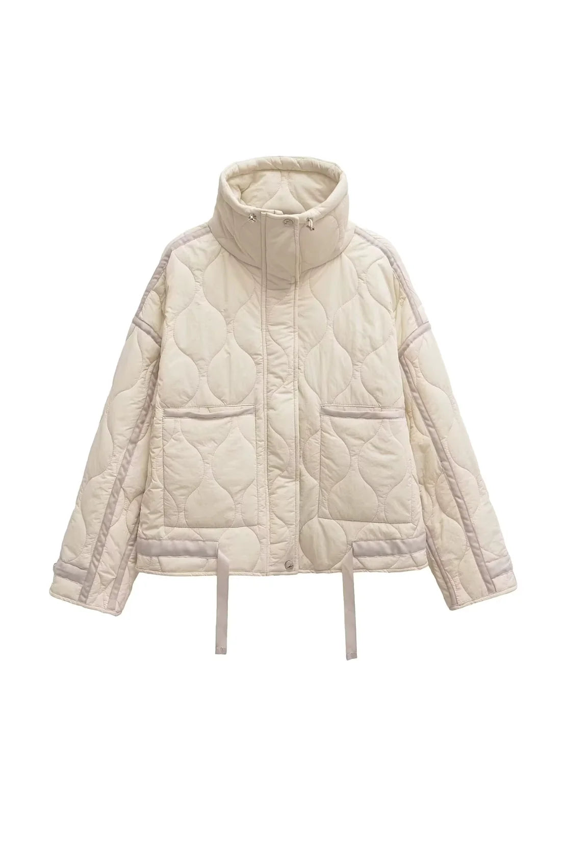 ELVORIA QUILTED JACKET – BEIGE