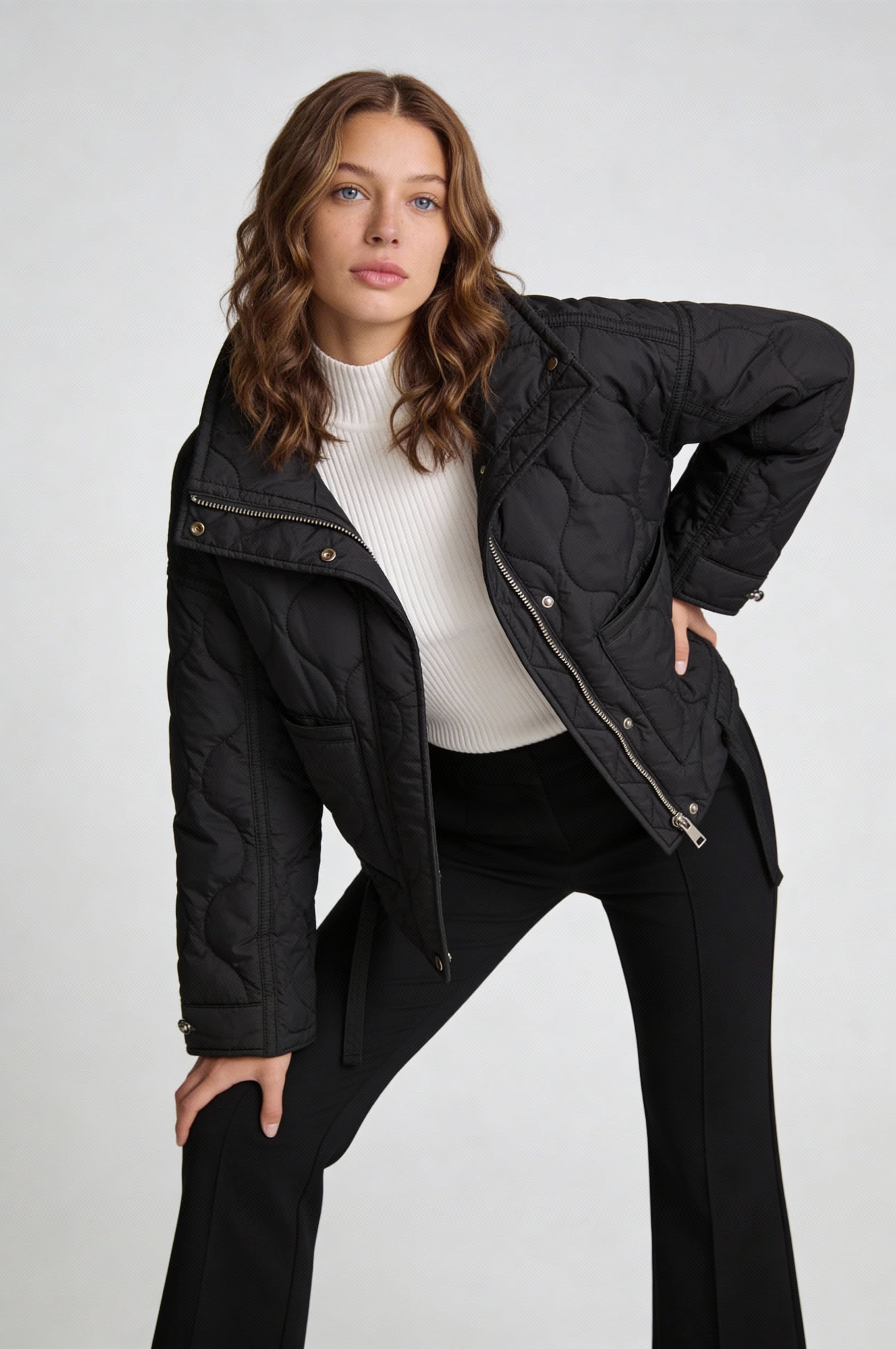 ELVORIA QUILTED JACKET – BLACK
