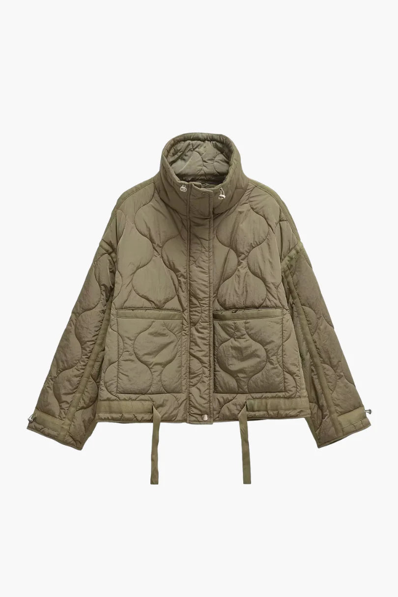ELVORIA QUILTED JACKET – OLIVE