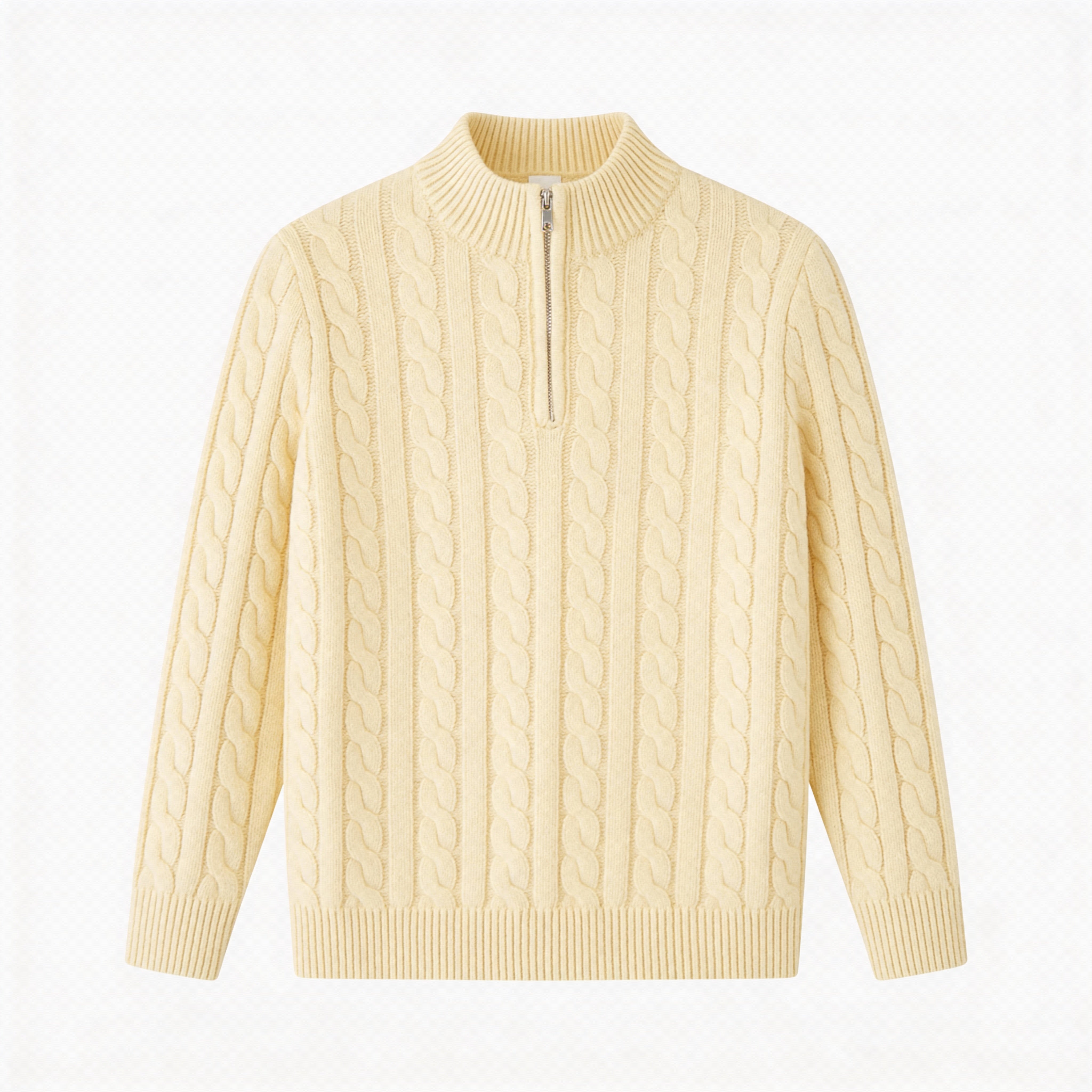 EASTON QUARTER-ZIP SWEATER – BEIGE