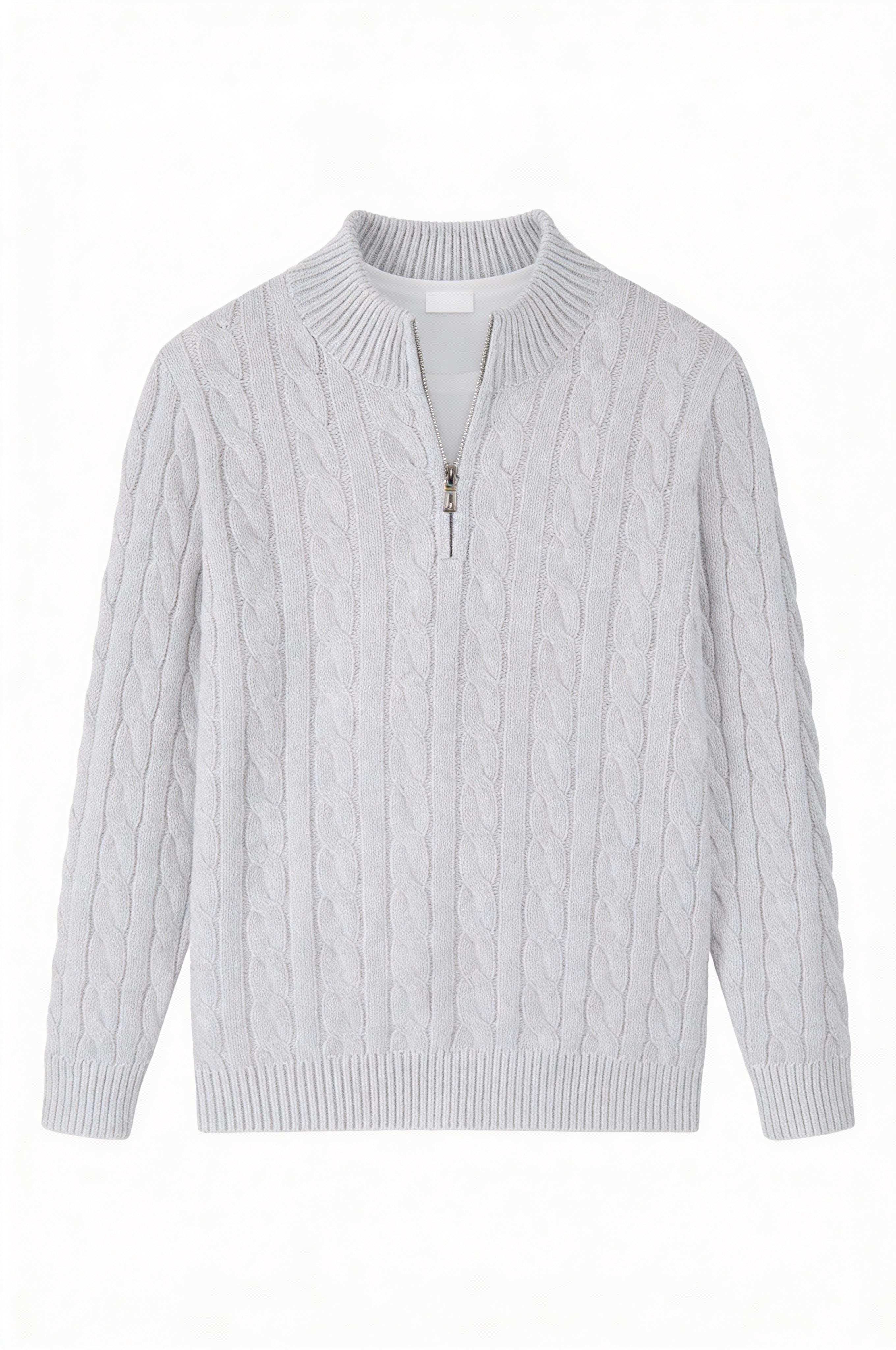 EASTON QUARTER-ZIP SWEATER – GRAY