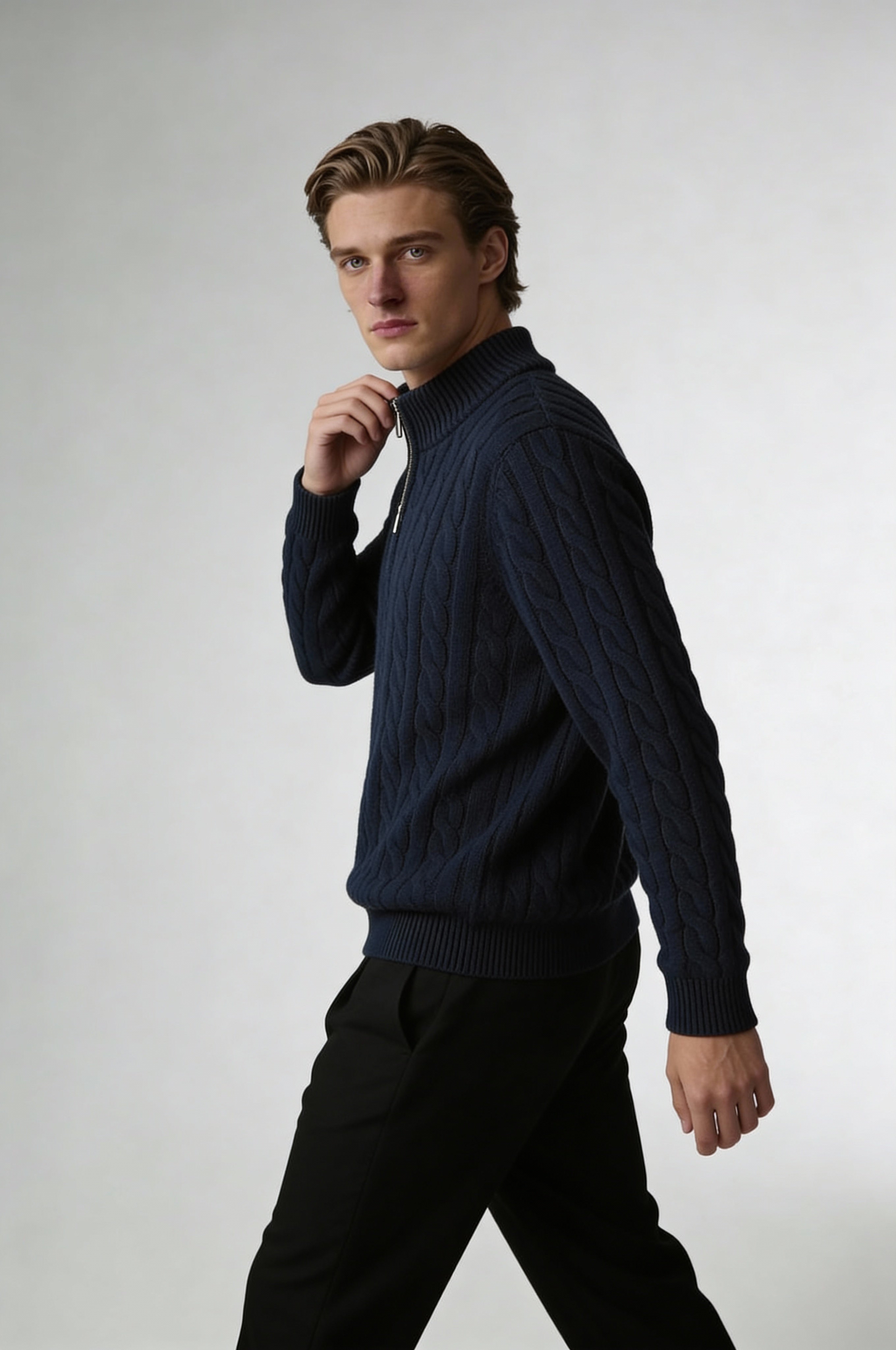 Easton Quarter-Zip Sweater – Navy