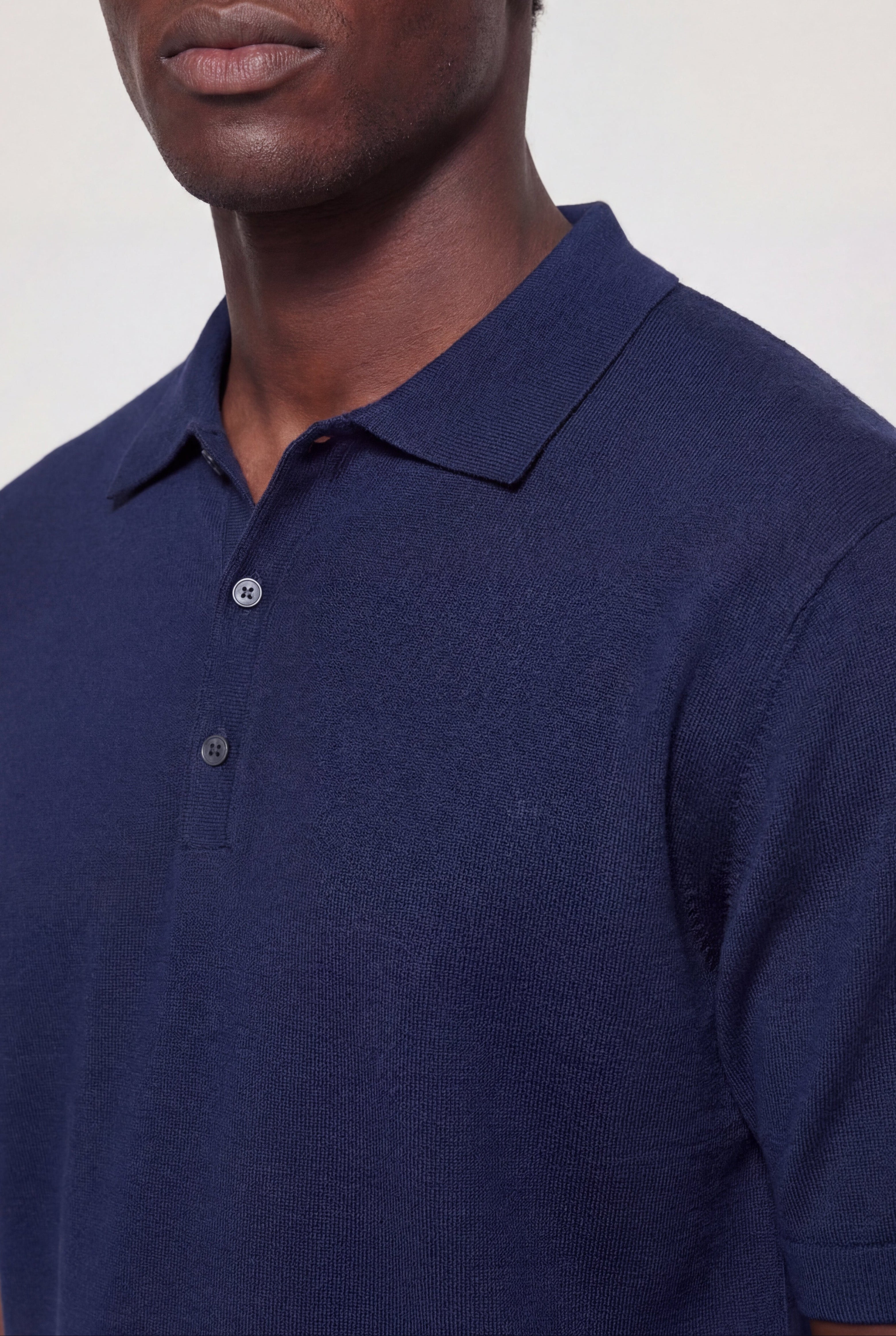 KALVITO KNIT POLO SHIRT - BLUE