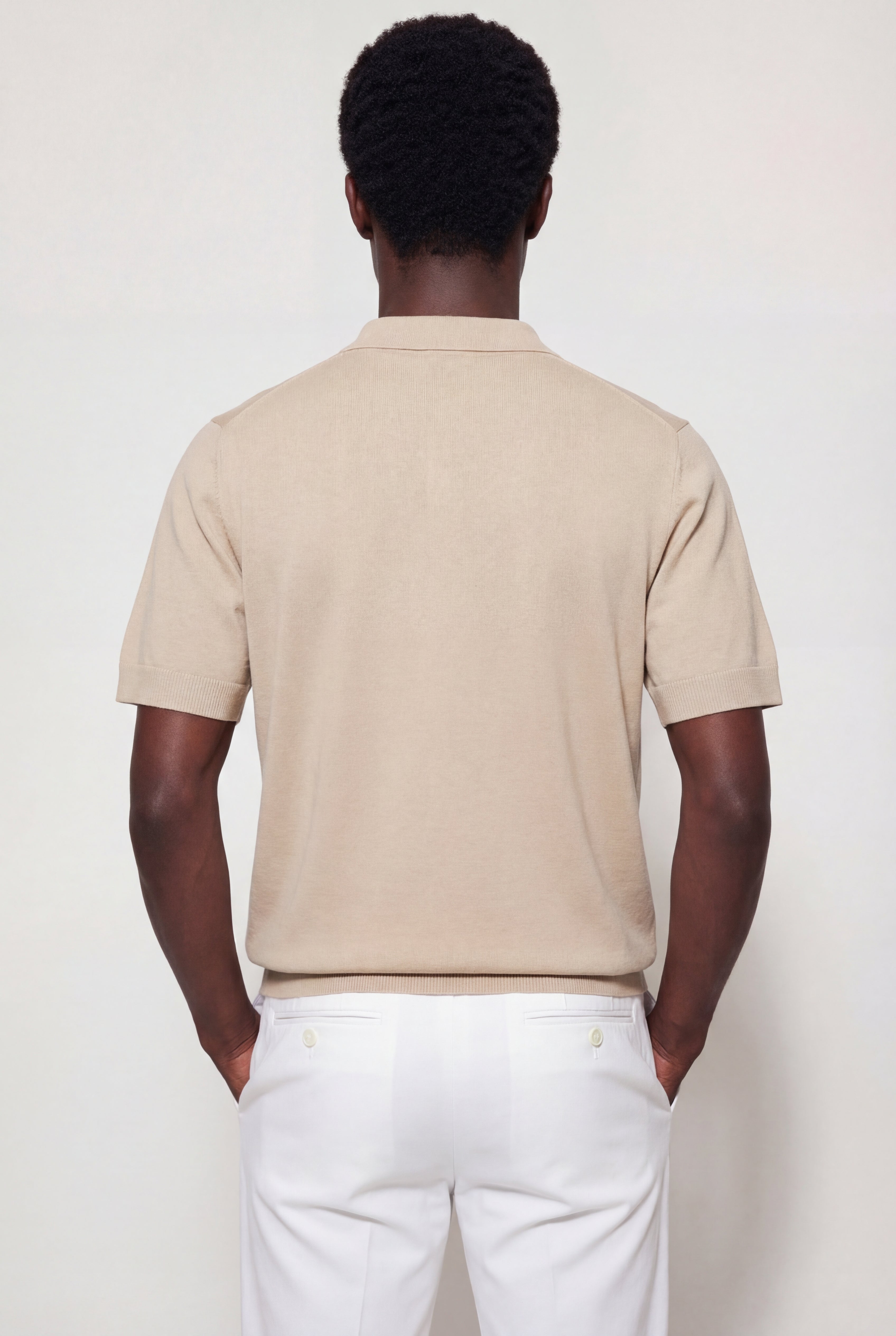 KALVITO KNIT POLO SHIRT - KHAKI