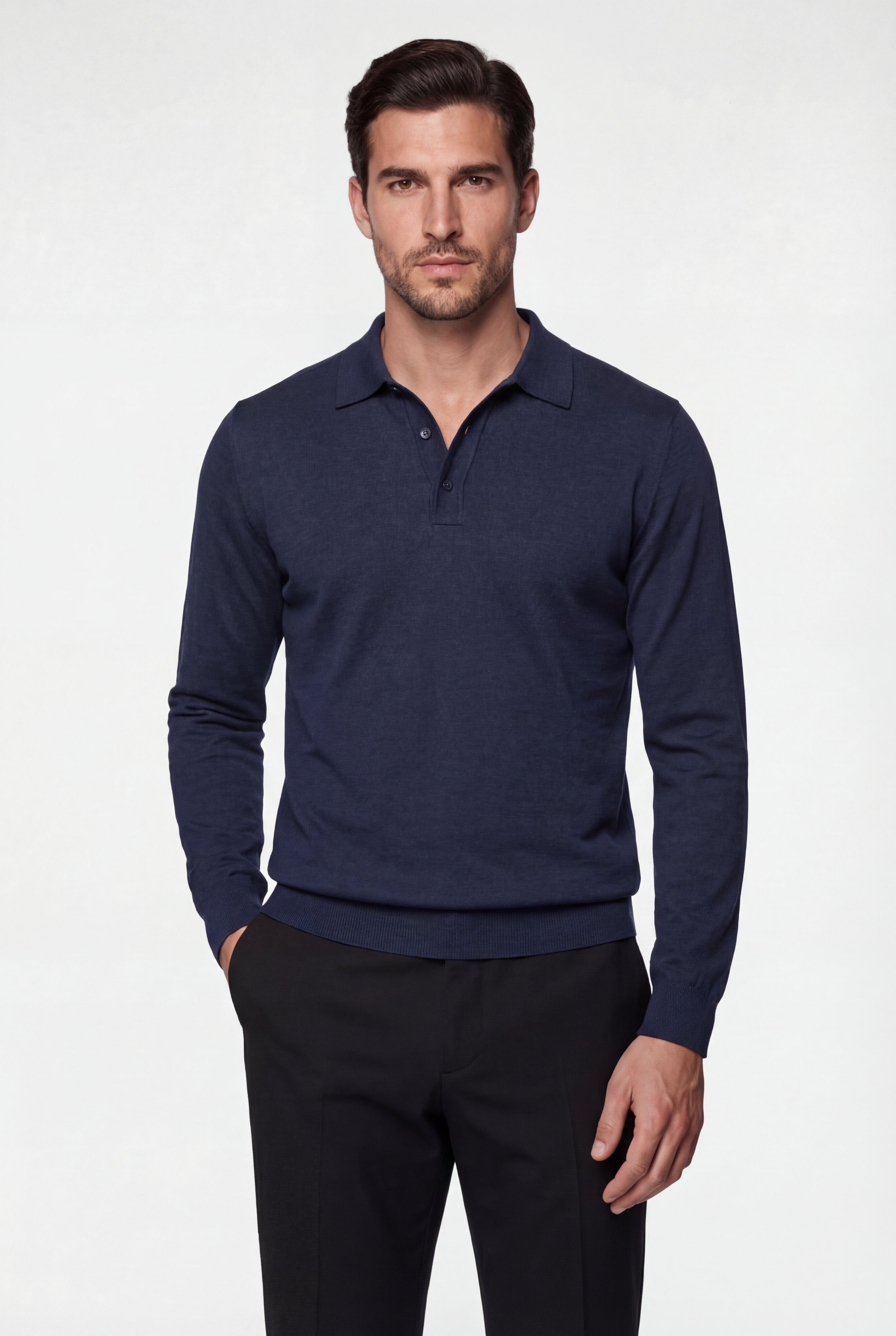 KARVEN KNIT PULLOVER – NAVY
