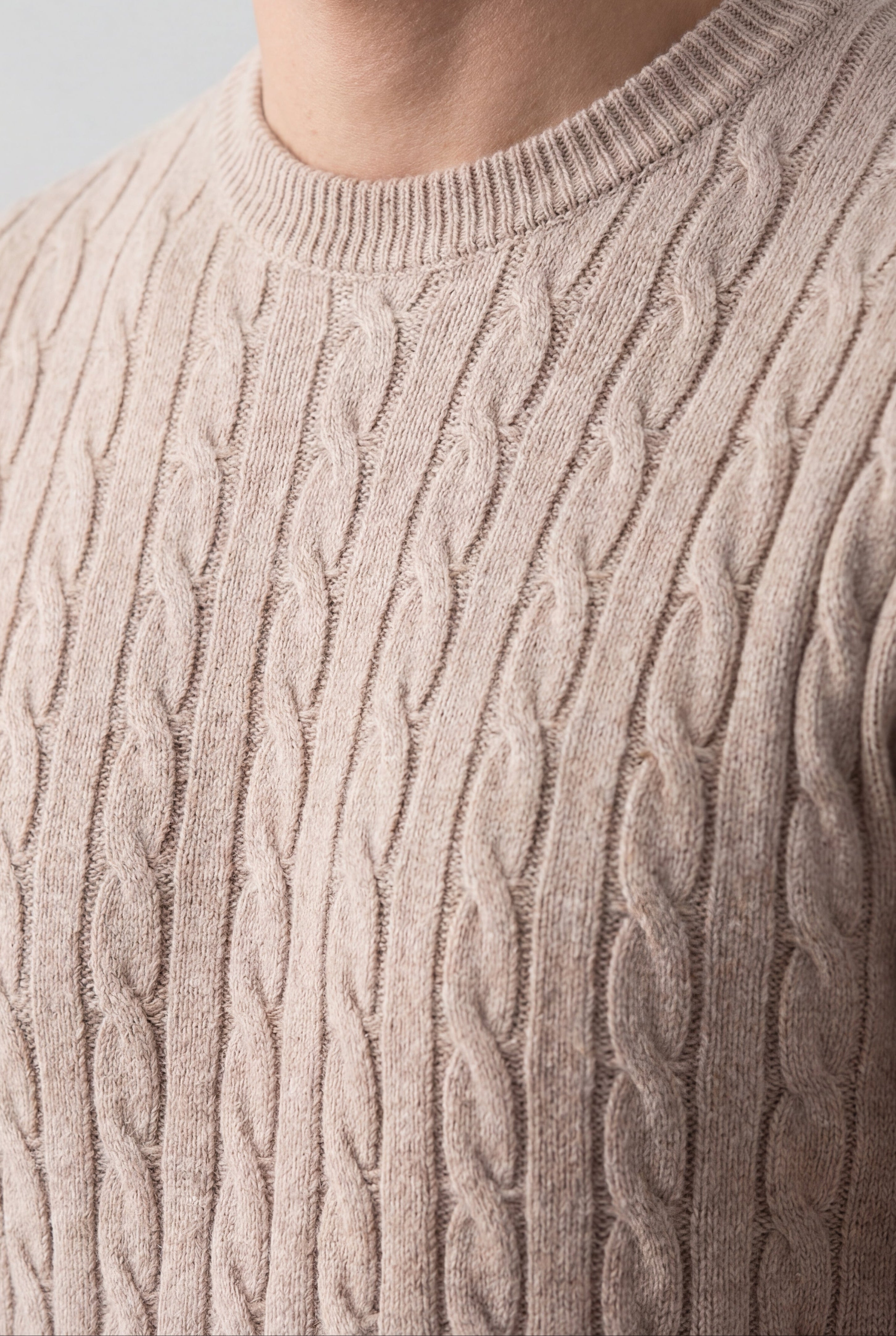 KELVORN WOOL BLEND SWEATER – BEIGE