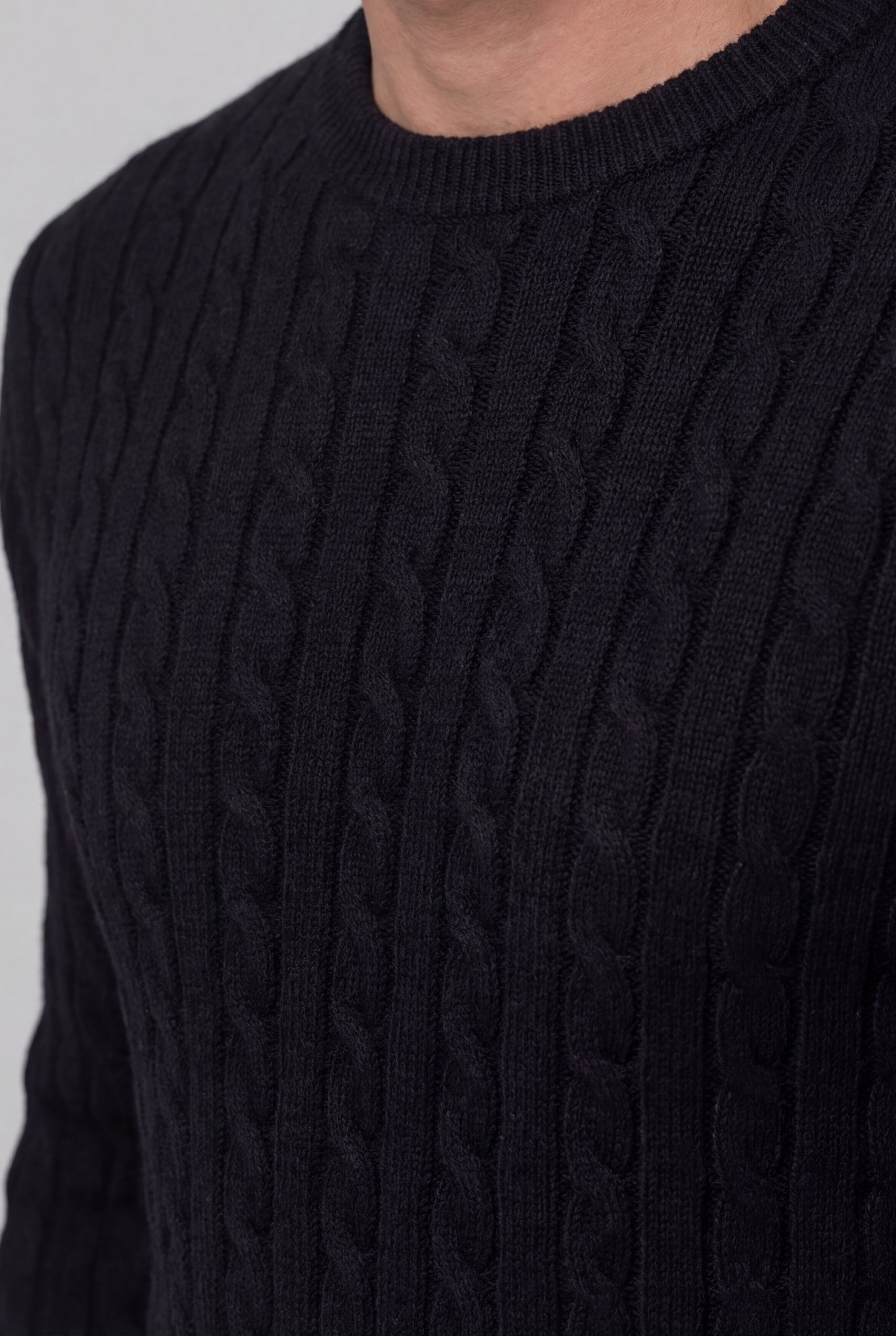 KELVORN WOOL BLEND SWEATER – BLACK