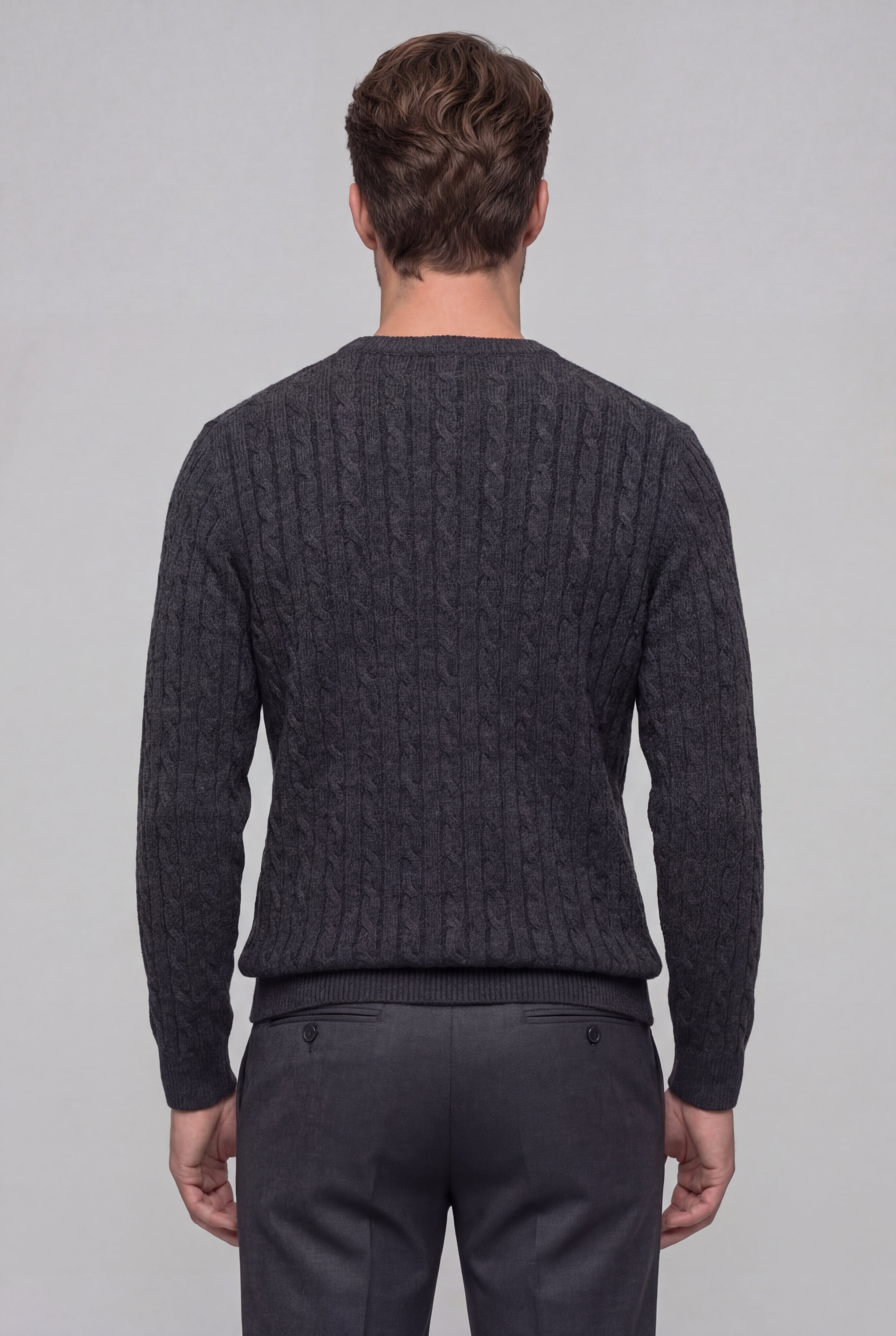 KELVORN WOOL BLEND SWEATER – GRAY