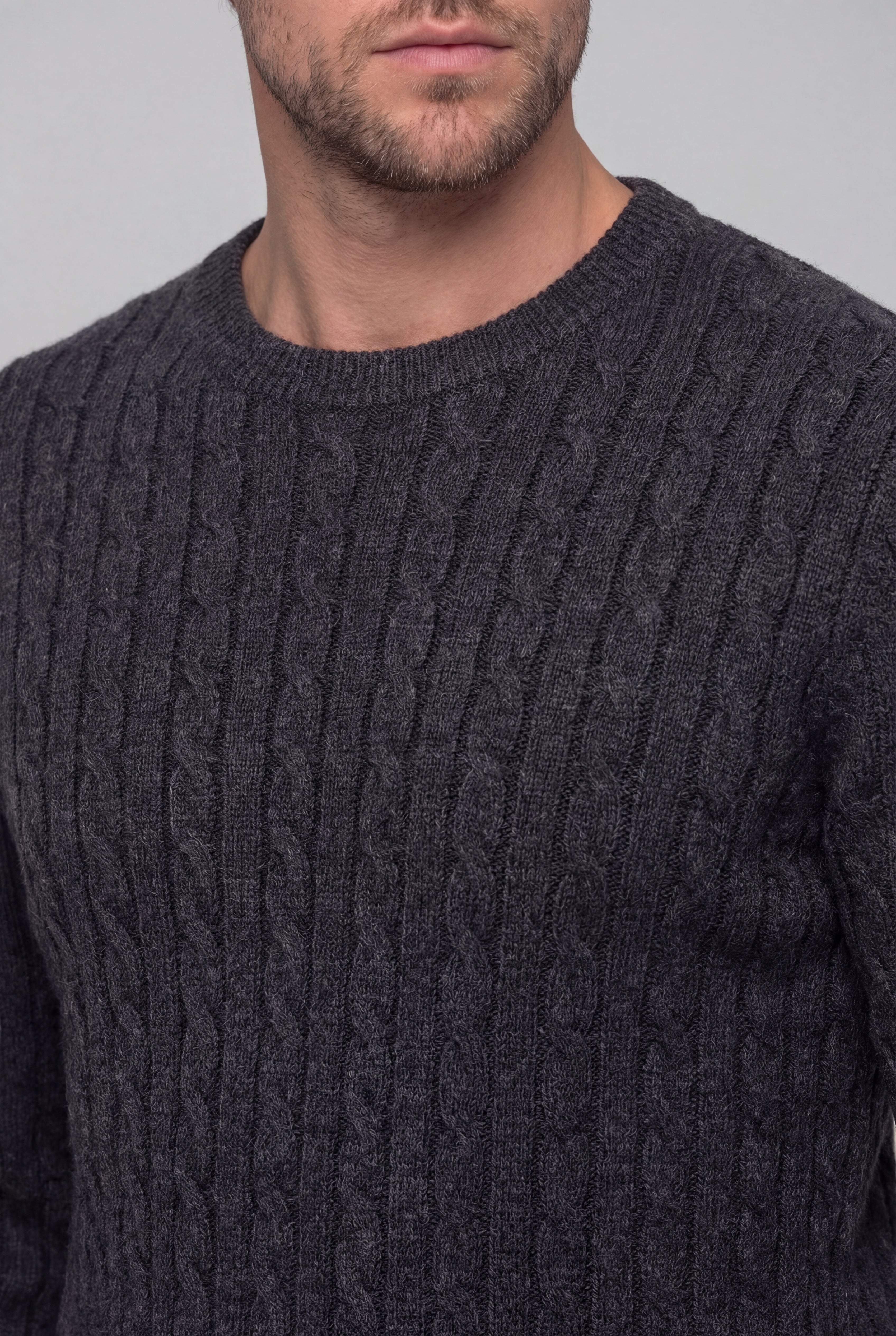 KELVORN WOOL BLEND SWEATER – GRAY