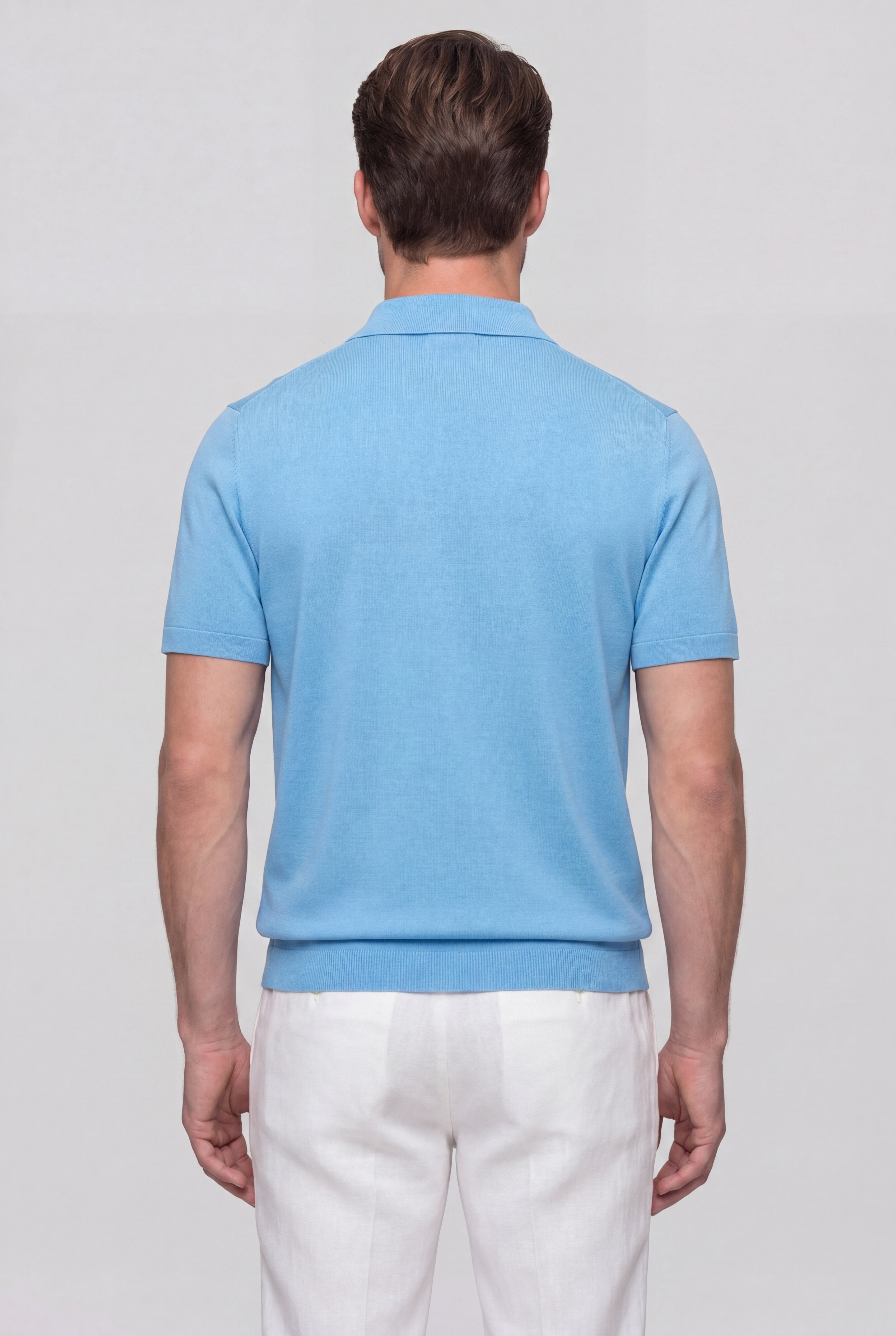 KYRENZO KNIT POLO SHIRT – BLUE