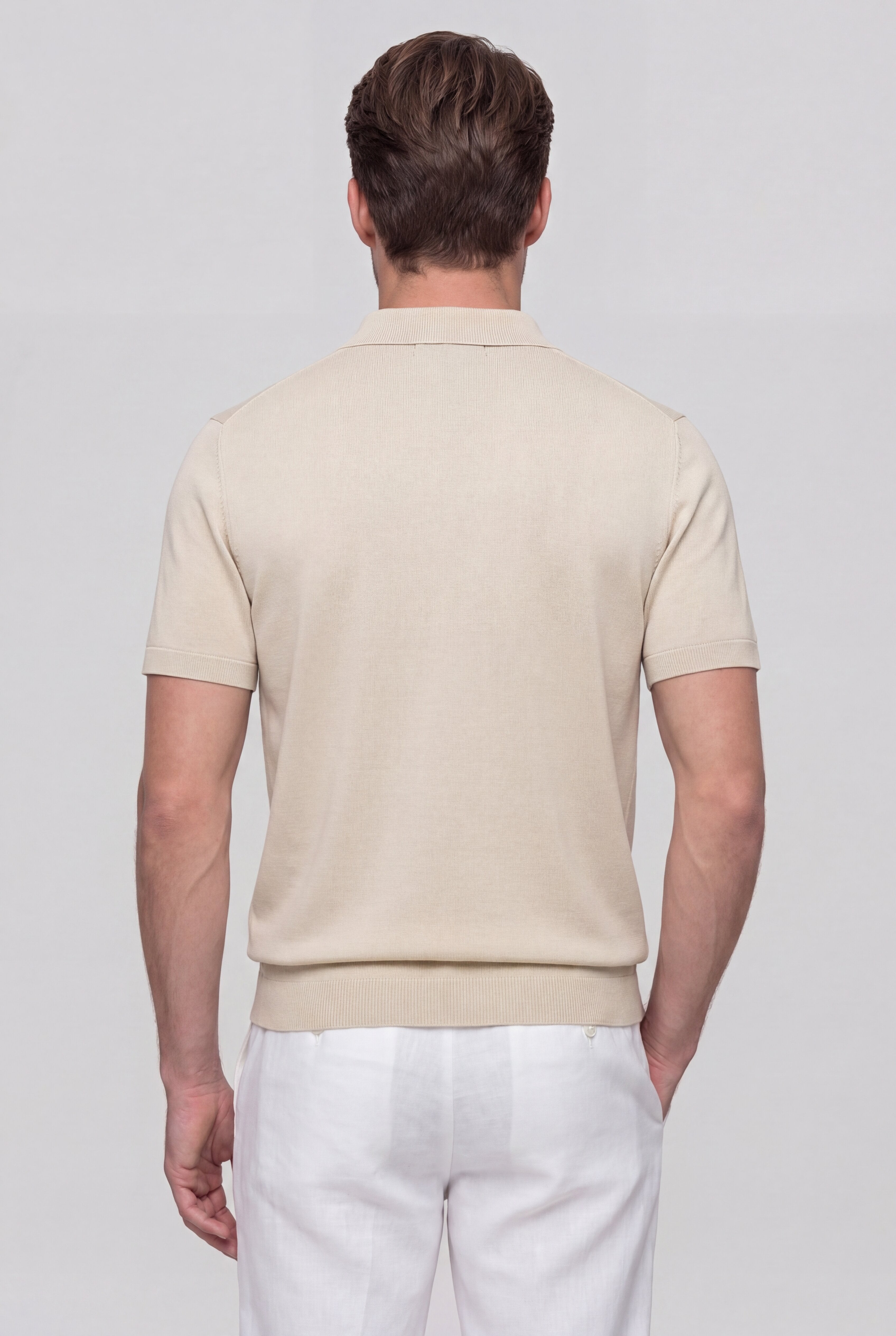 KYRENZO KNIT POLO SHIRT – KHAKI