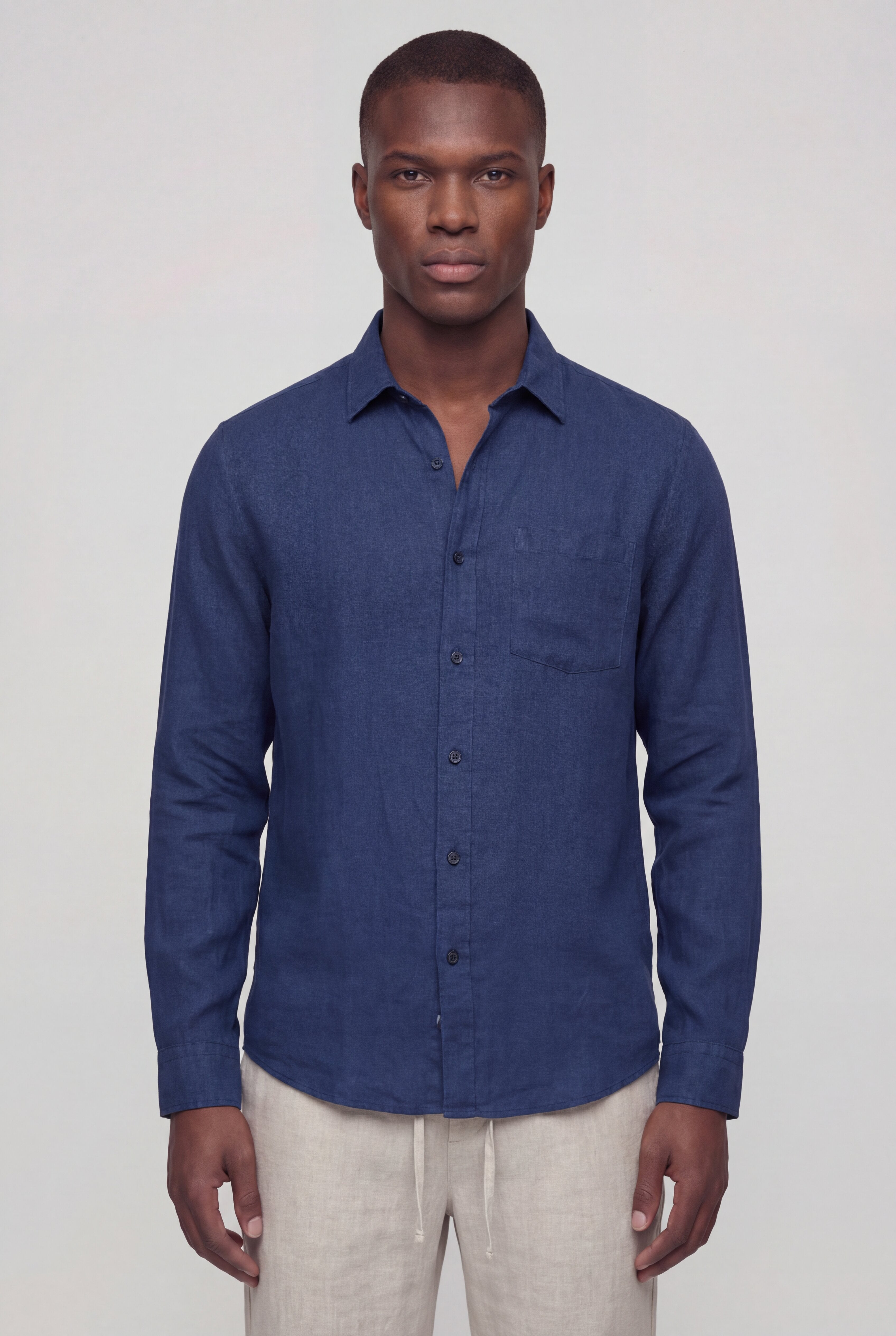 LENTARO LINEN COMBO - BLUE