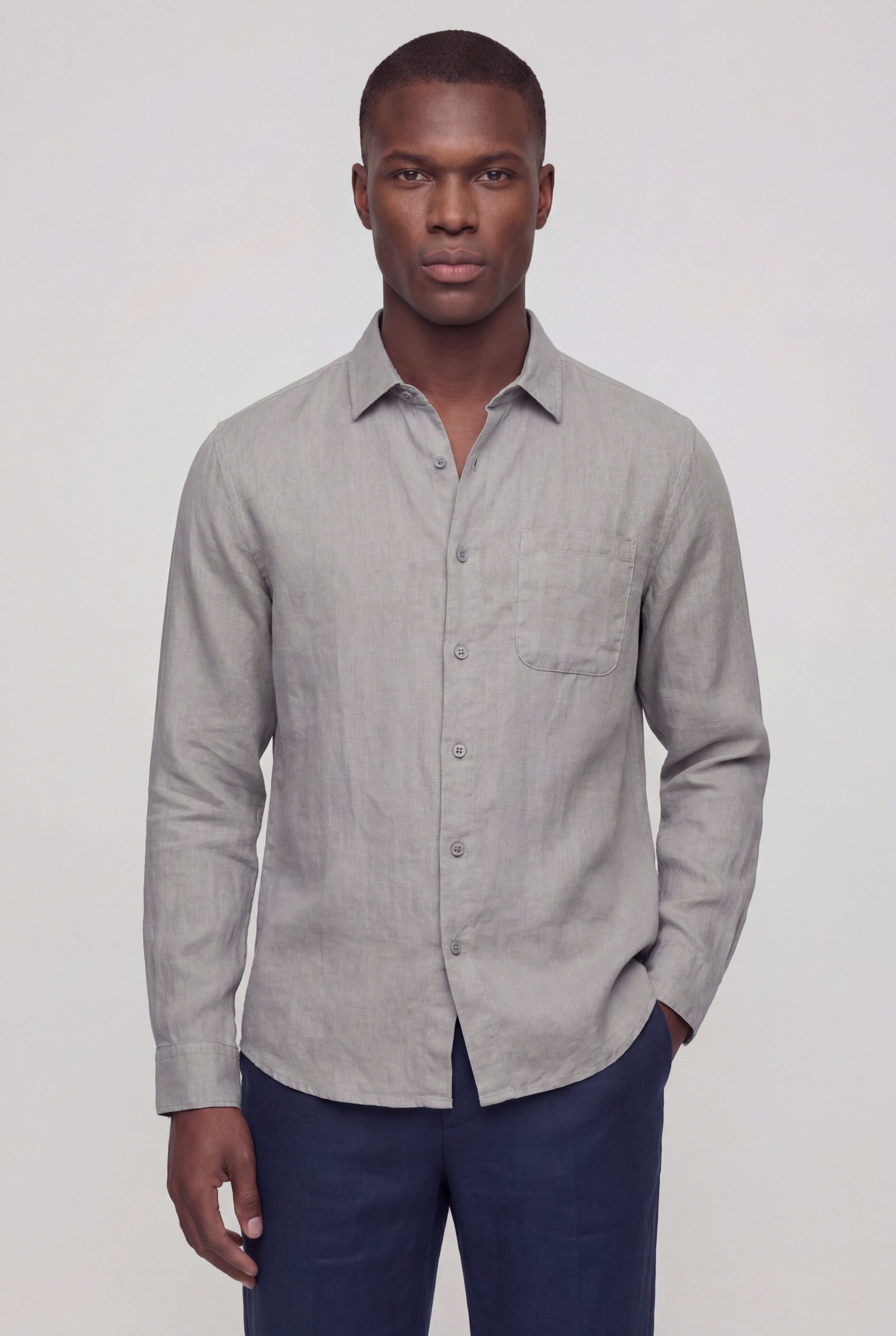 LENTARO LINEN COMBO - GRAY