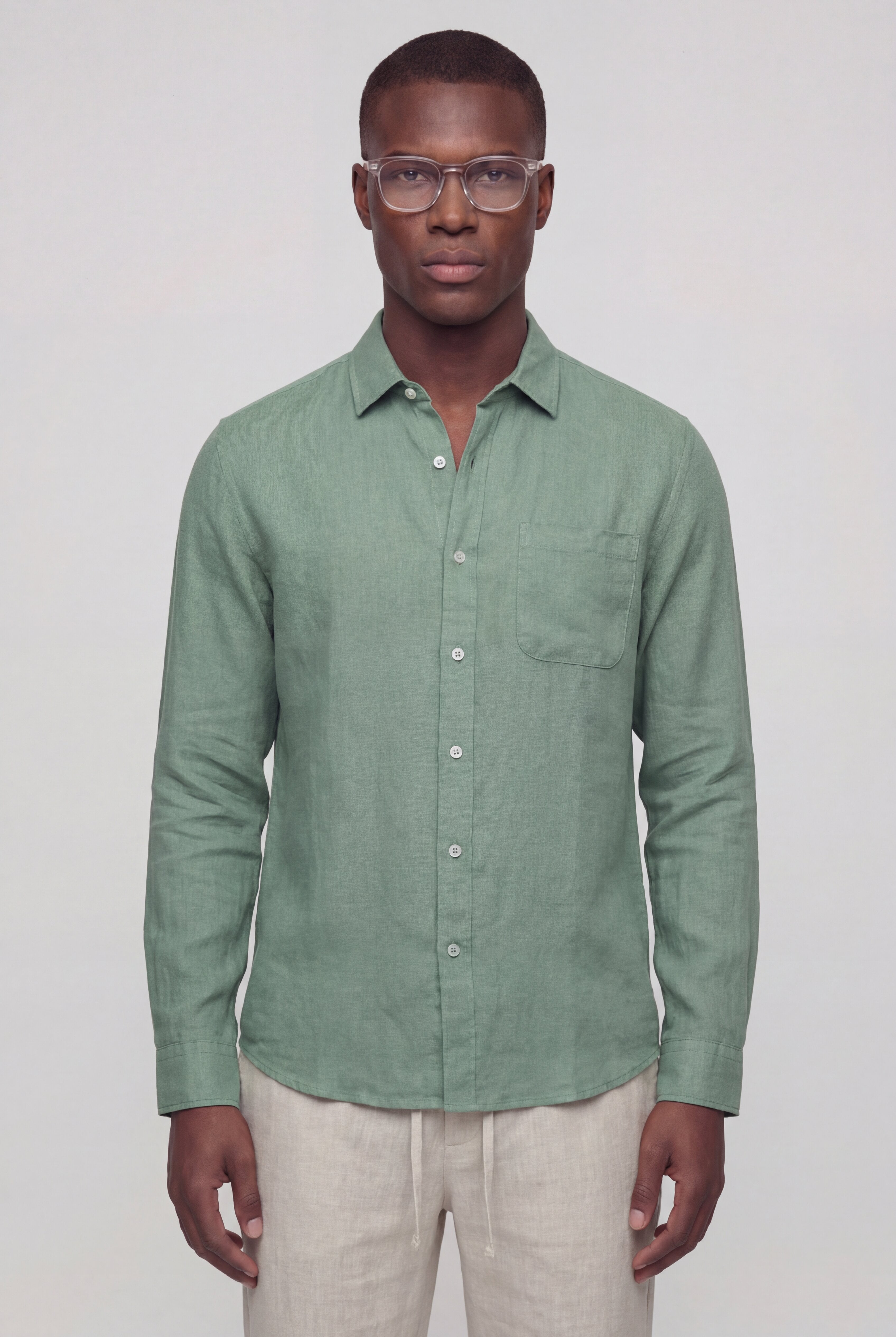 LENTARO LINEN COMBO - GREEN