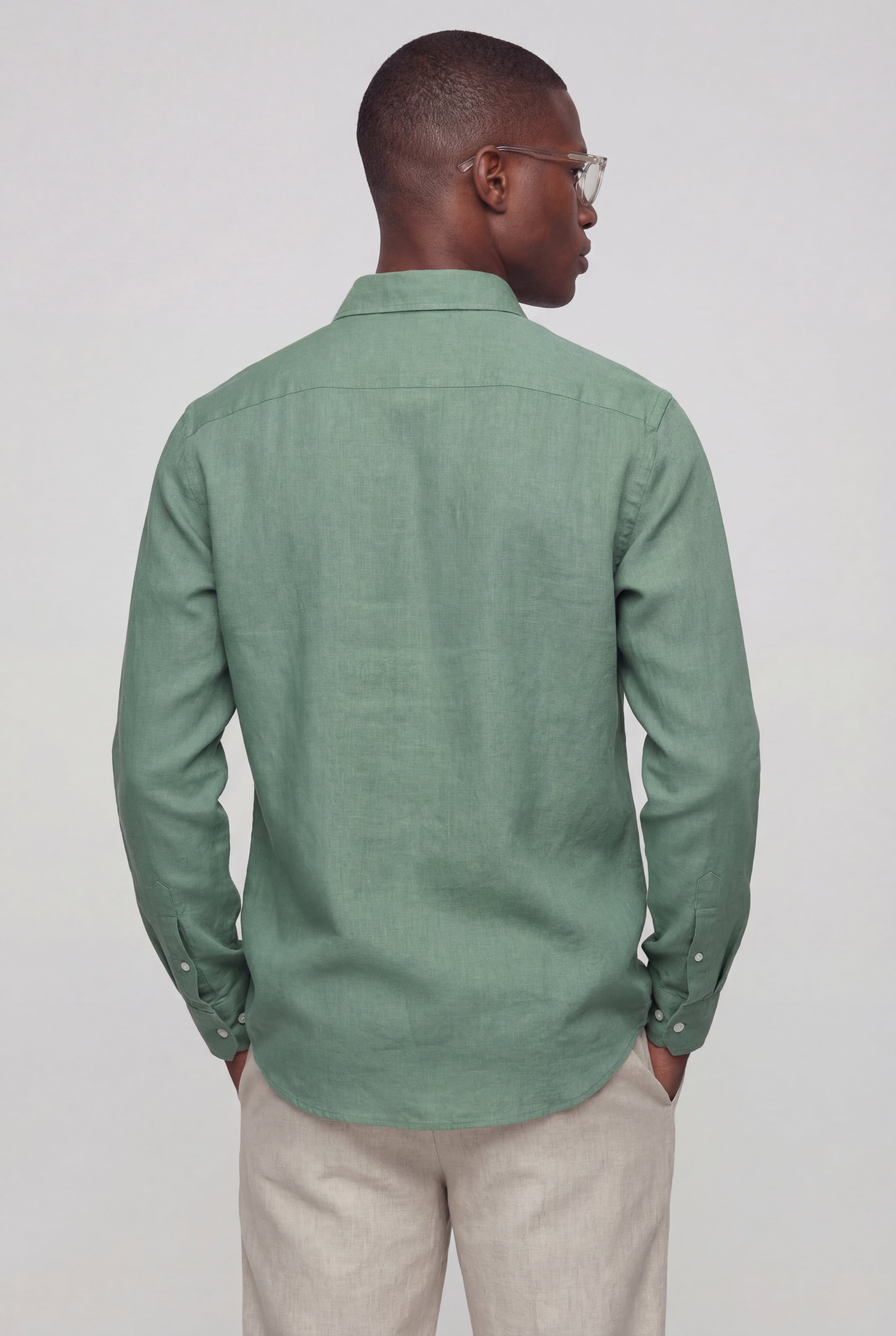 LENTARO LINEN COMBO - GREEN