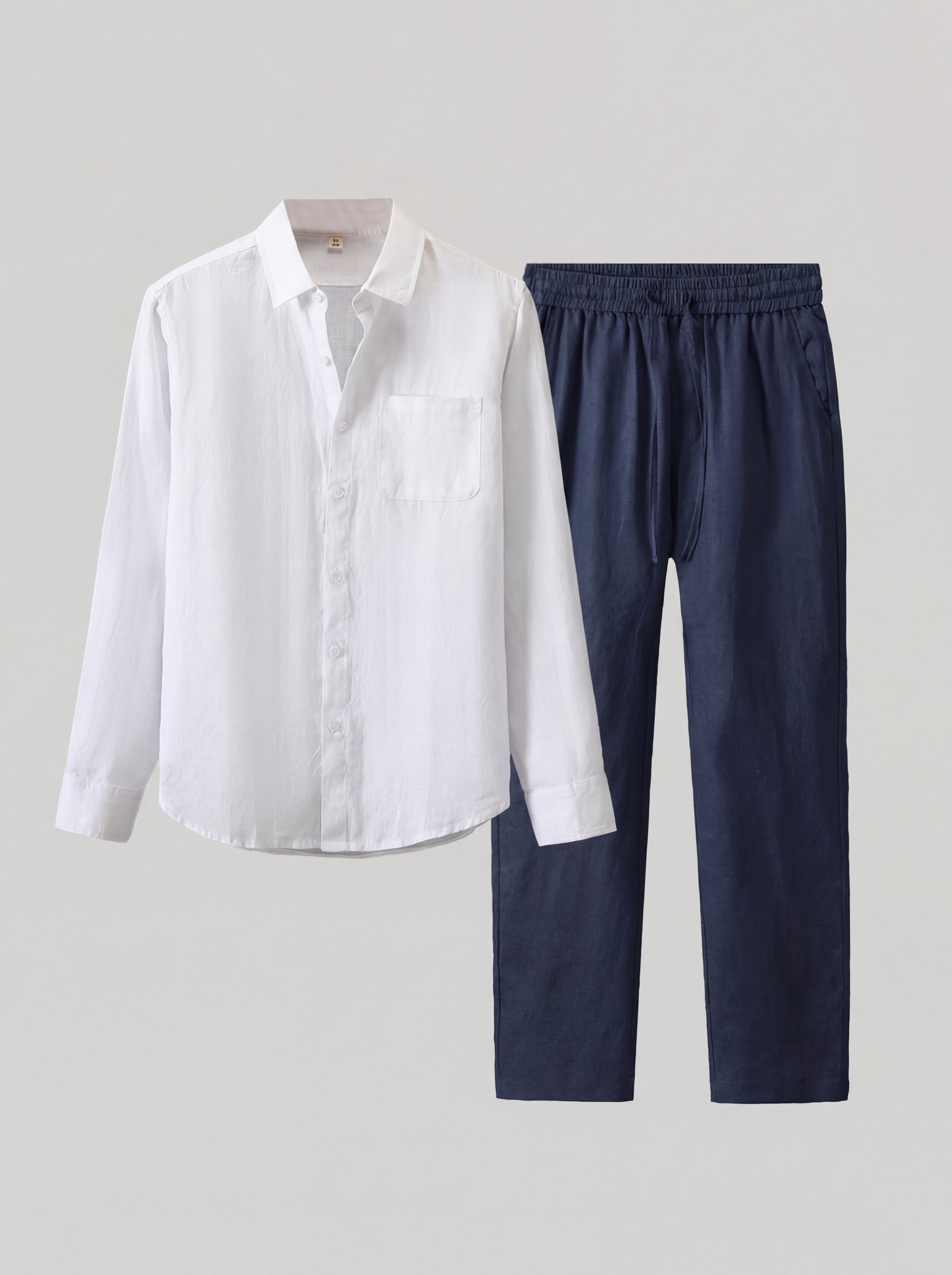 LENTARO LINEN COMBO - WHITE