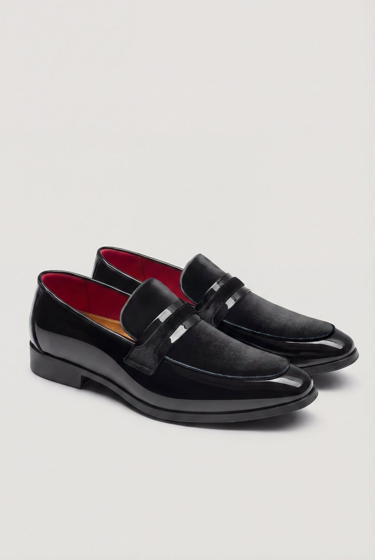 Men’s Black Formal Loafers – PU Leather Slip On Dress Shoes Classic ...