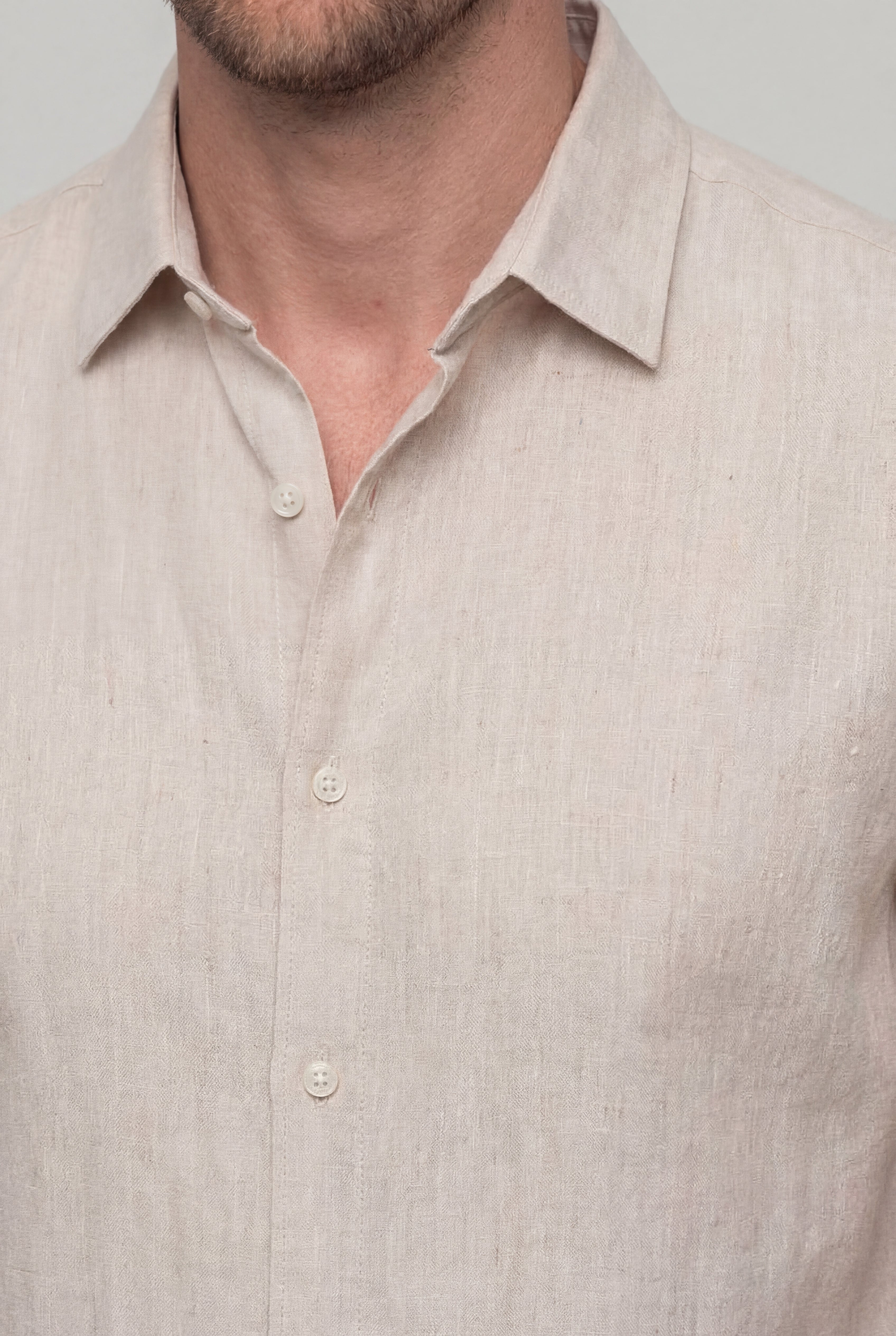 LORVANO SUMMER SHIRT SET – BEIGE