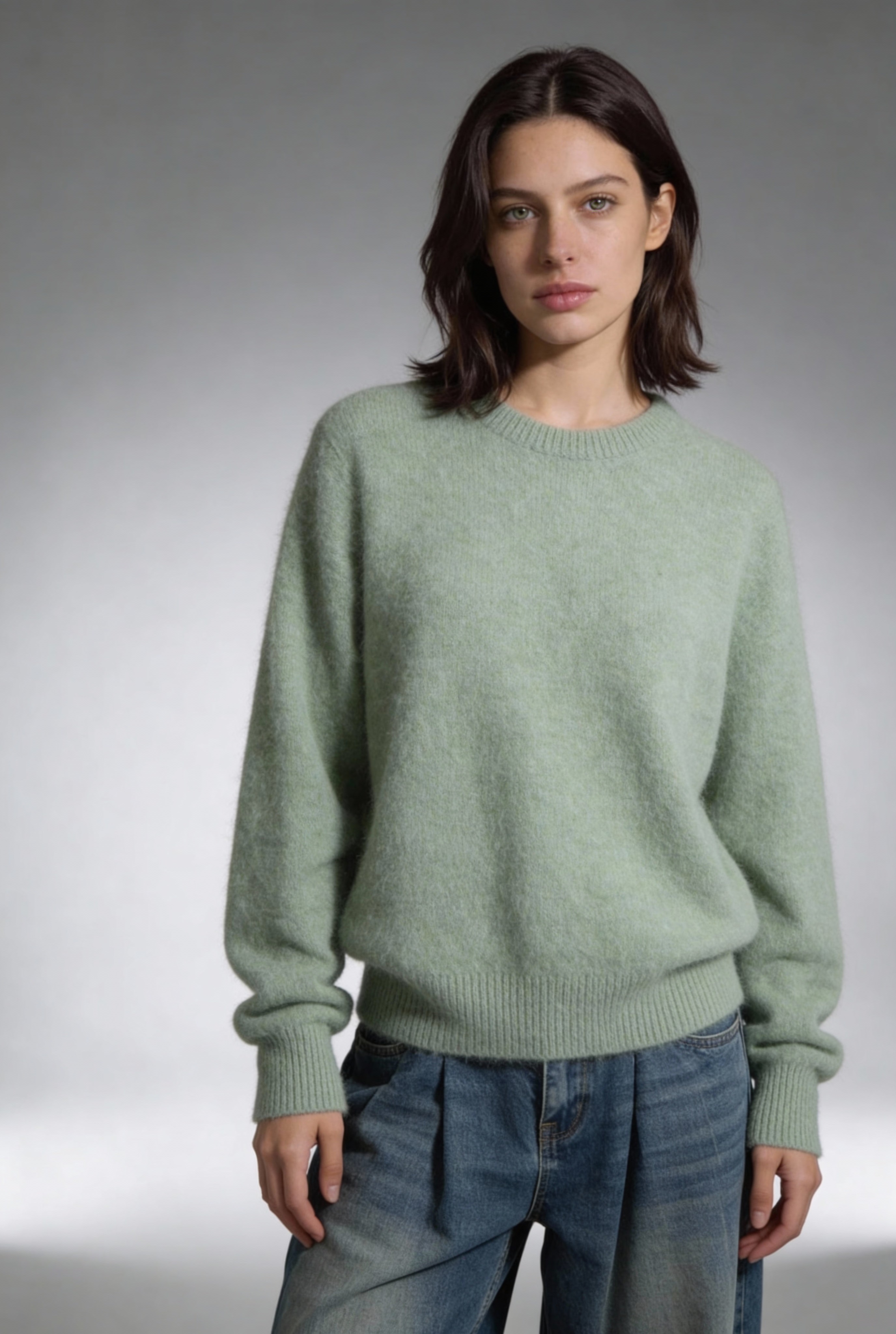 Merinova Luxe Merino Wool Sweater – Soft Green