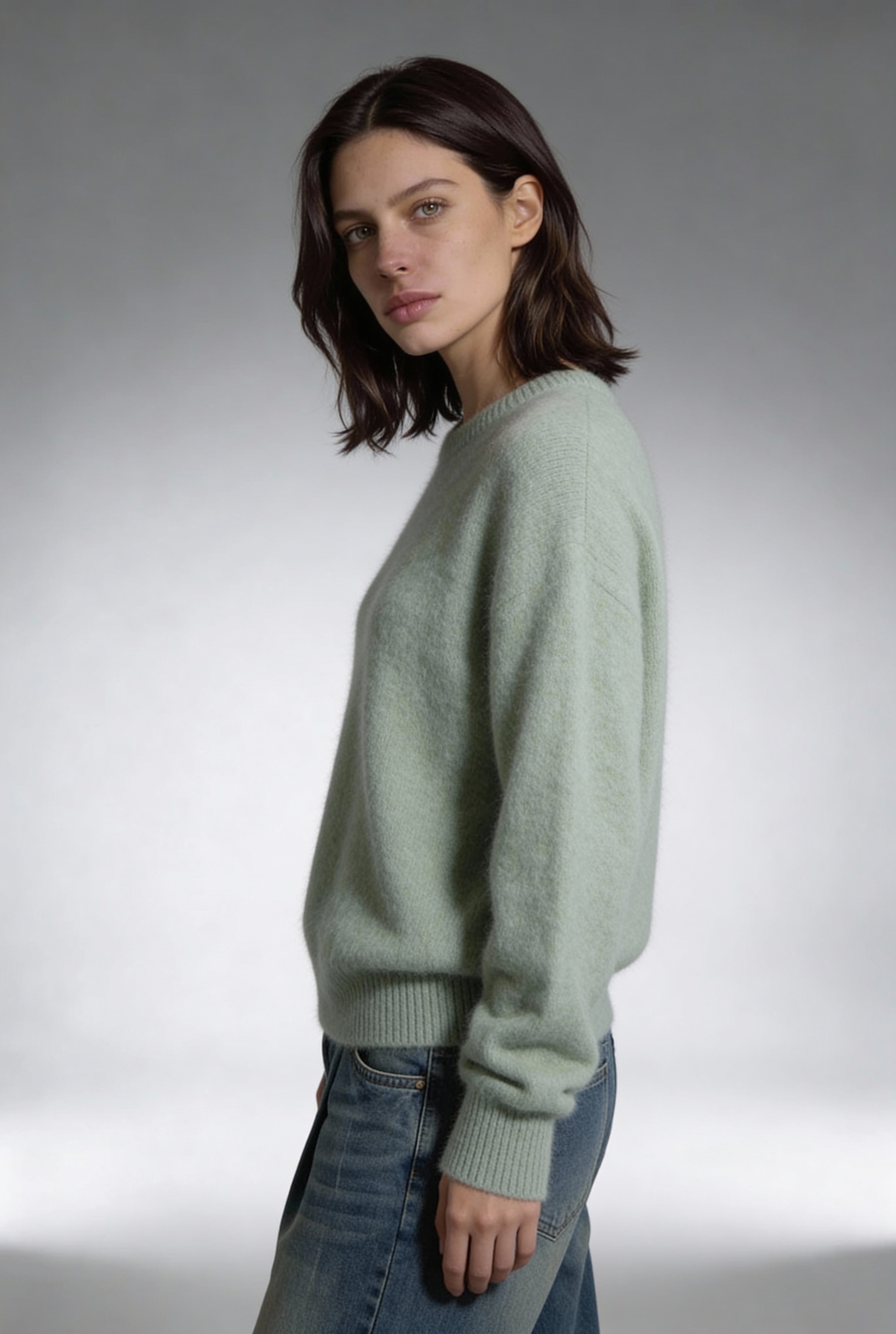 Merinova Luxe Merino Wool Sweater – Soft Green