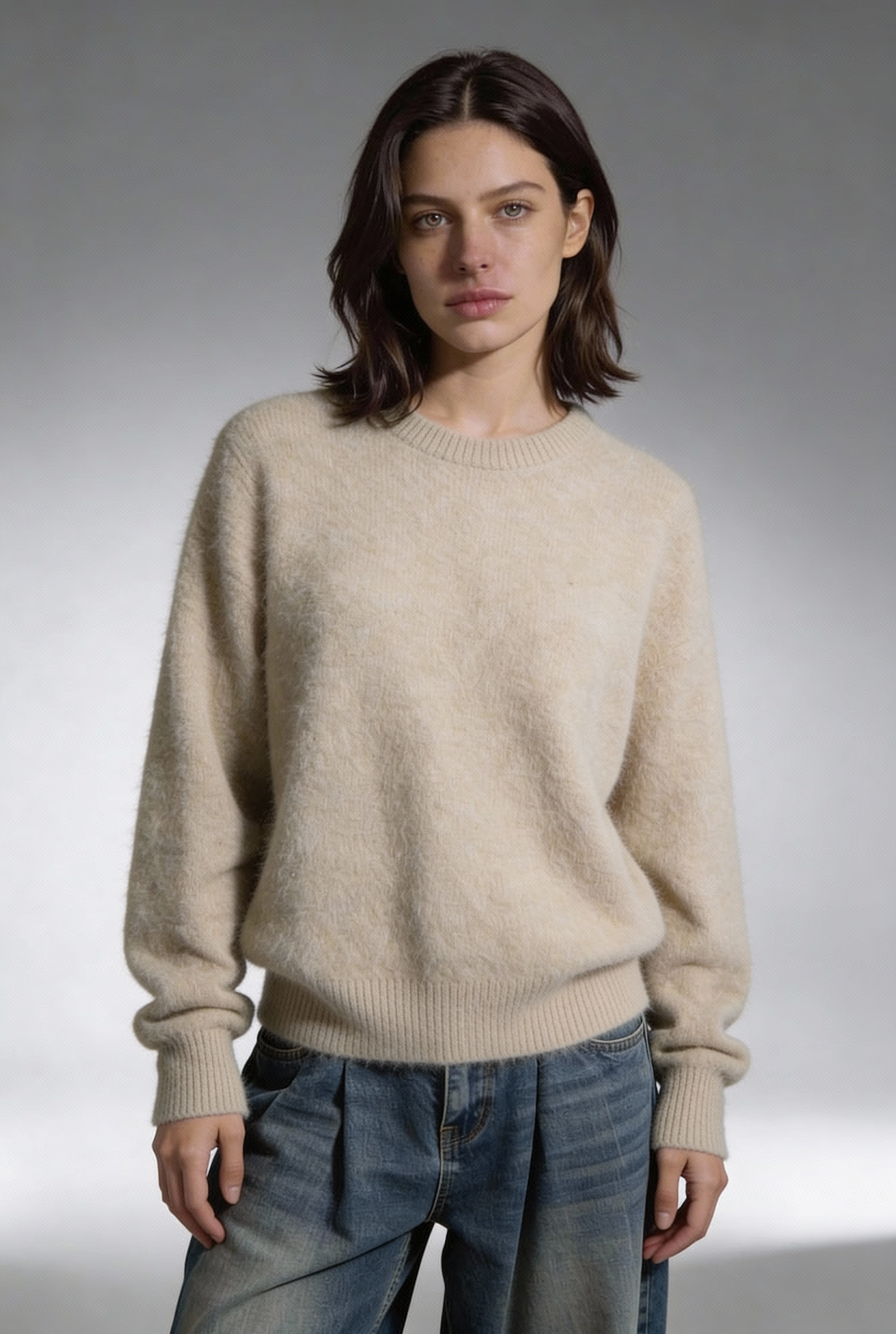 Merinova Wool Sweater – Beige