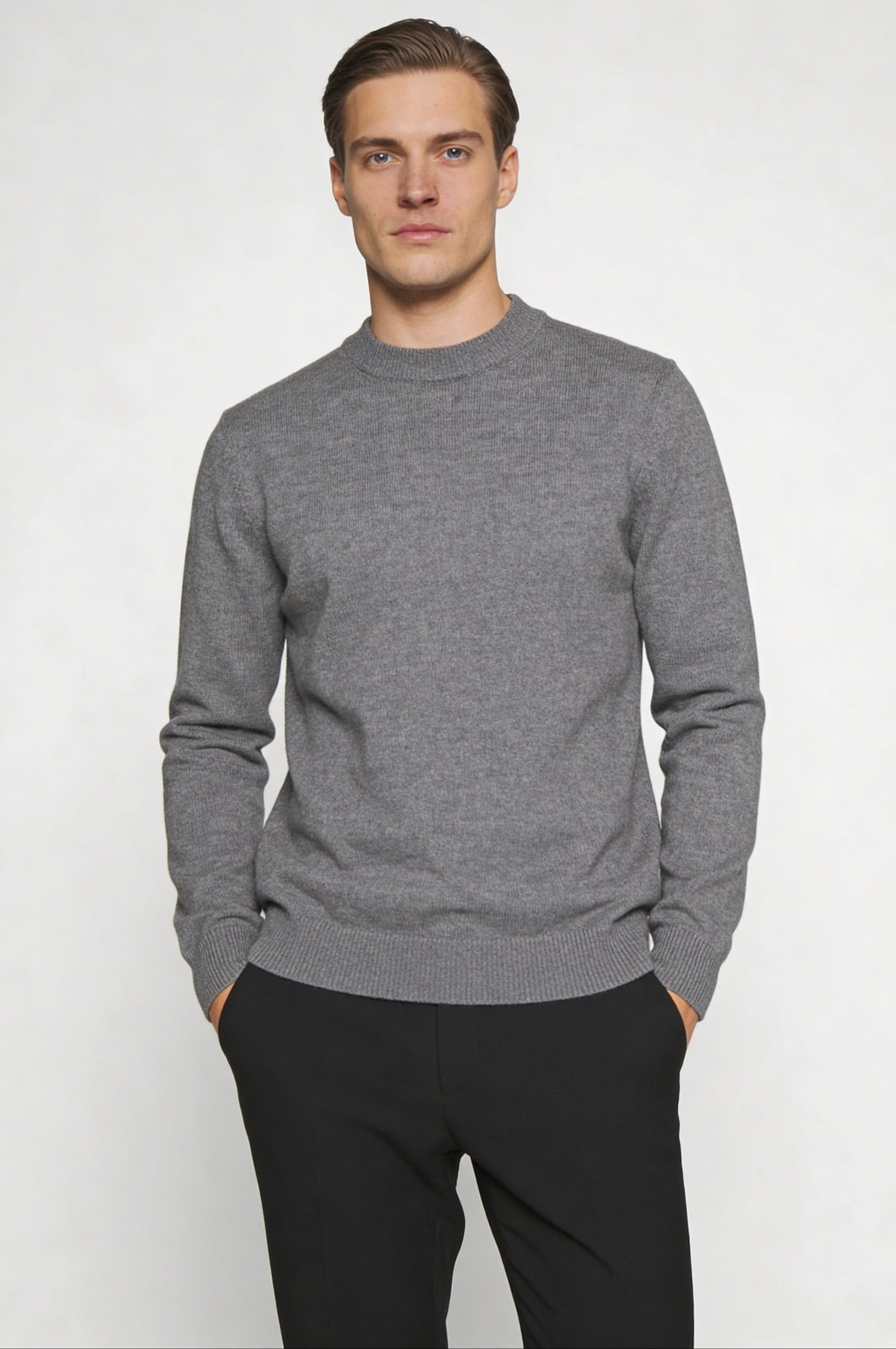 NARETH CREWNECK SWEATER – GRAY