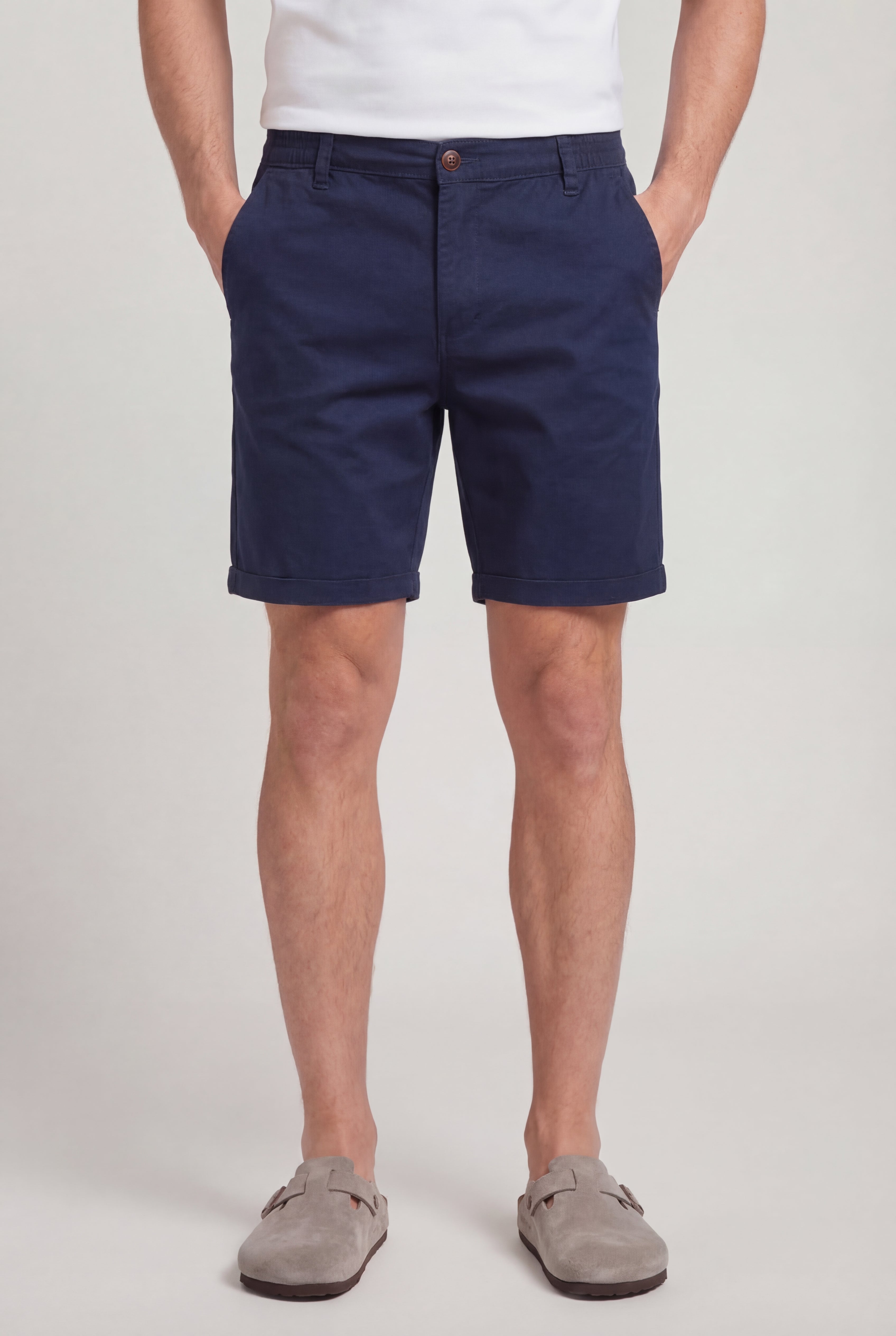 NOVARO COTTON CHINO SHORTS – NAVY