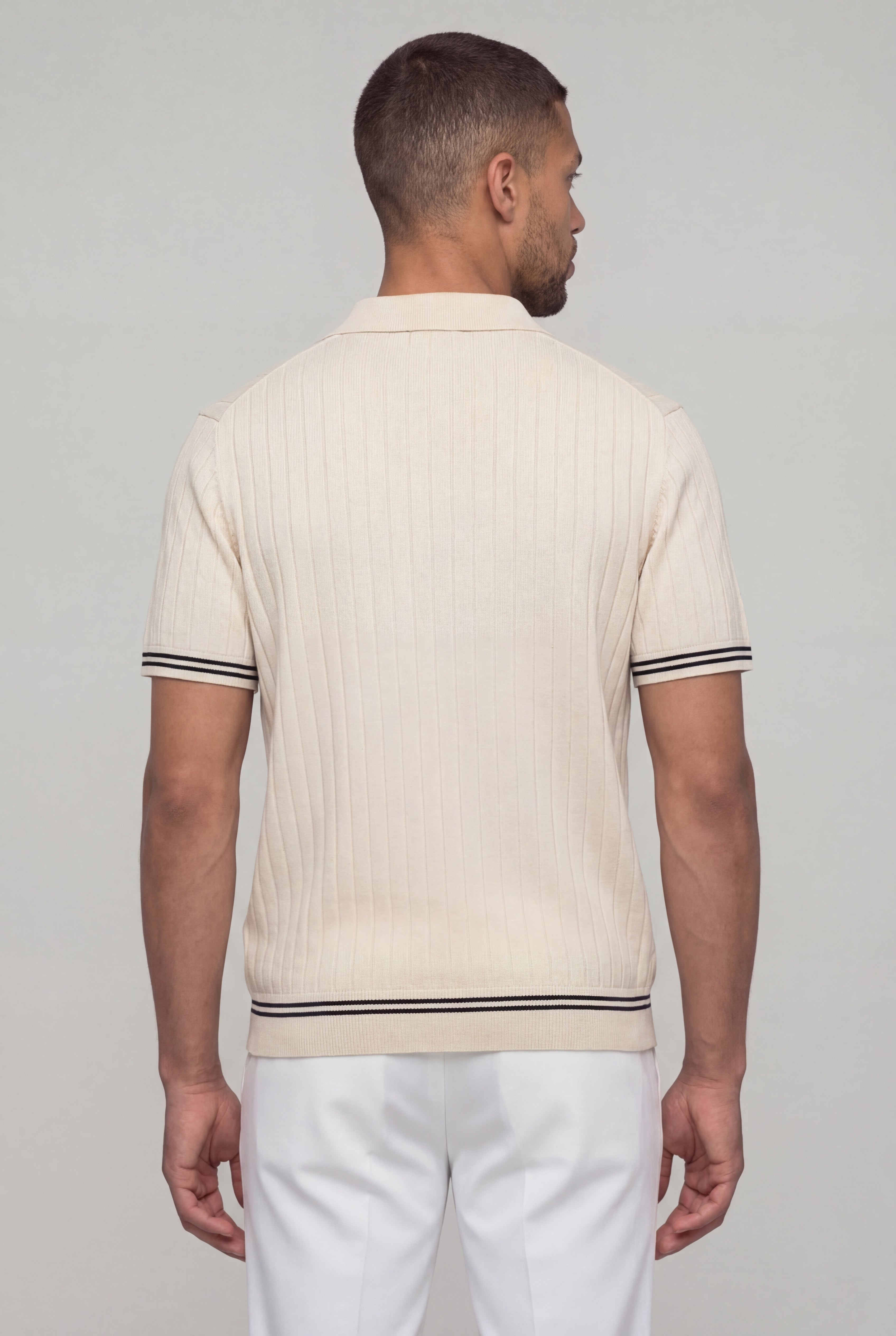 ORVAYNE KNIT POLO SHIRT – BEIGE