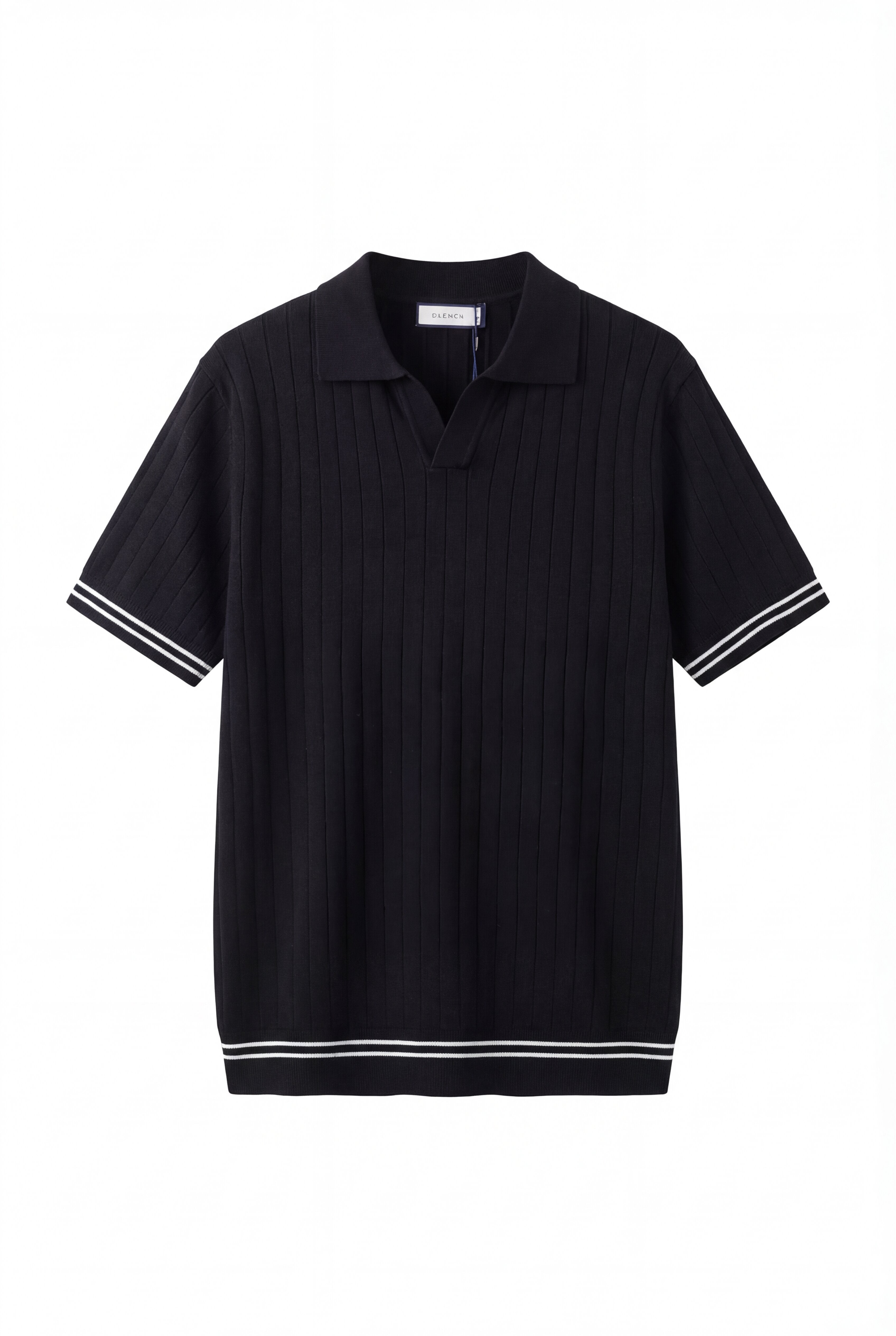 ORVAYNE KNIT POLO SHIRT – BLACK