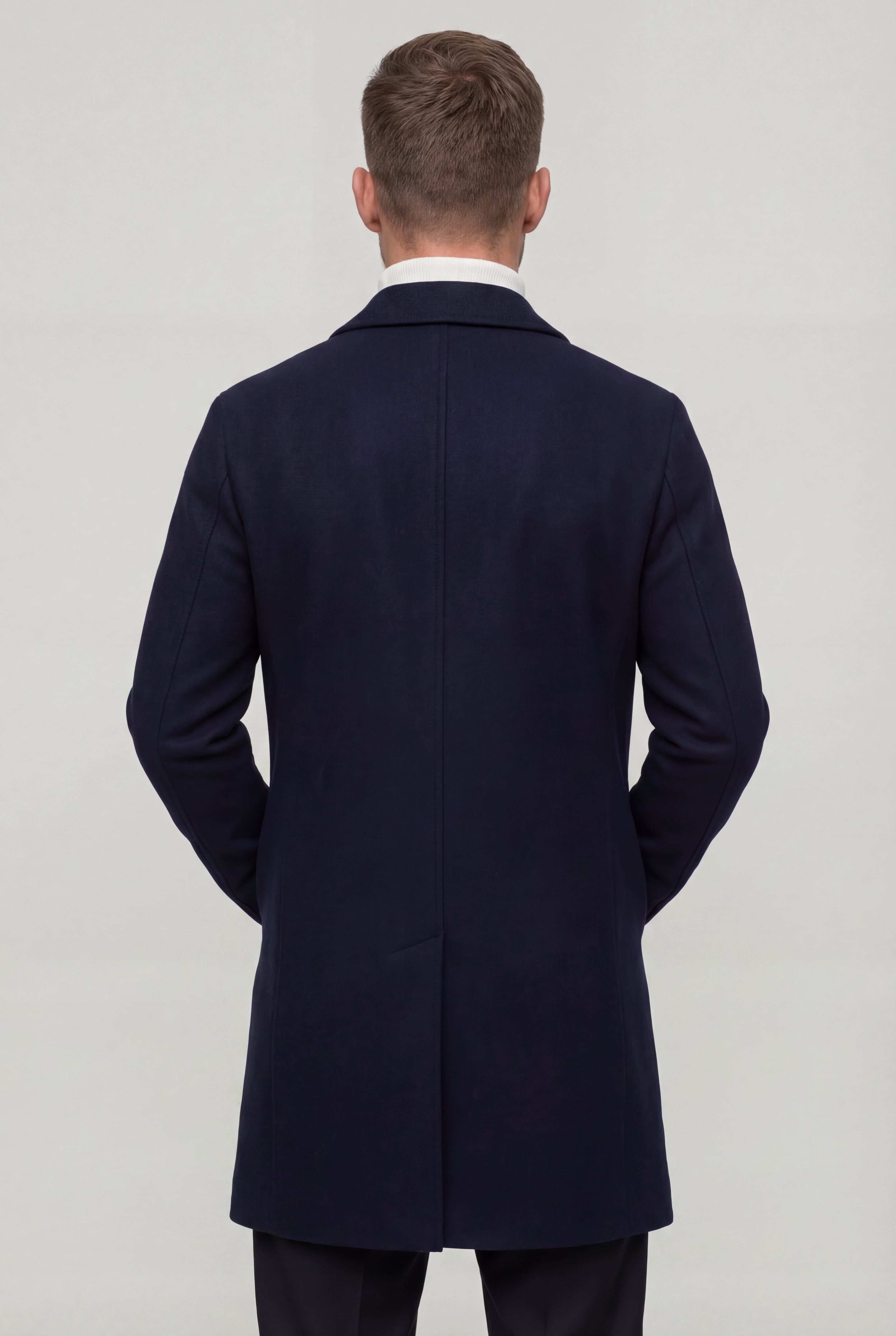 RAVENTON WOOL-BLEND COAT - NAVY