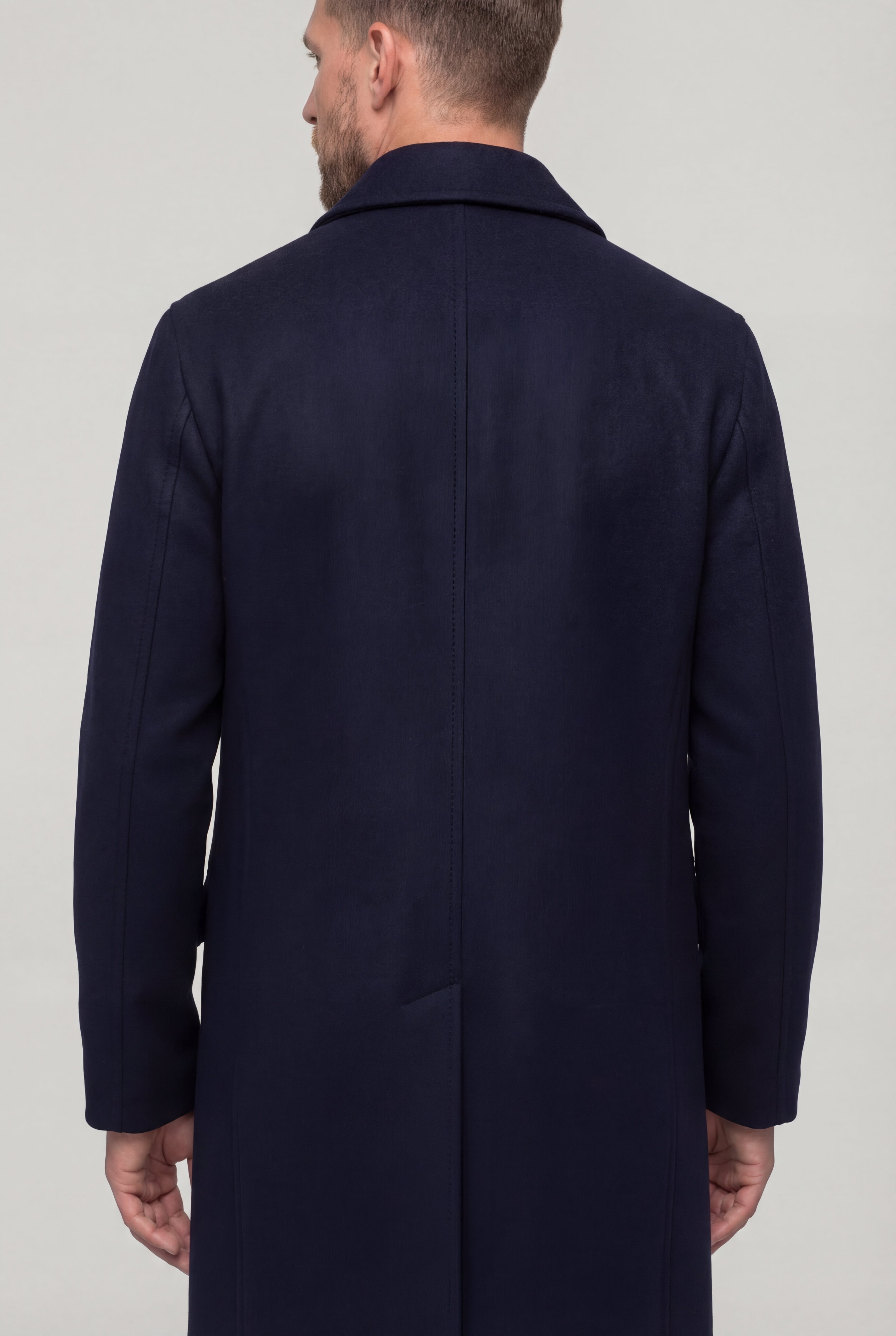RAVENTON WOOL-BLEND COAT - NAVY