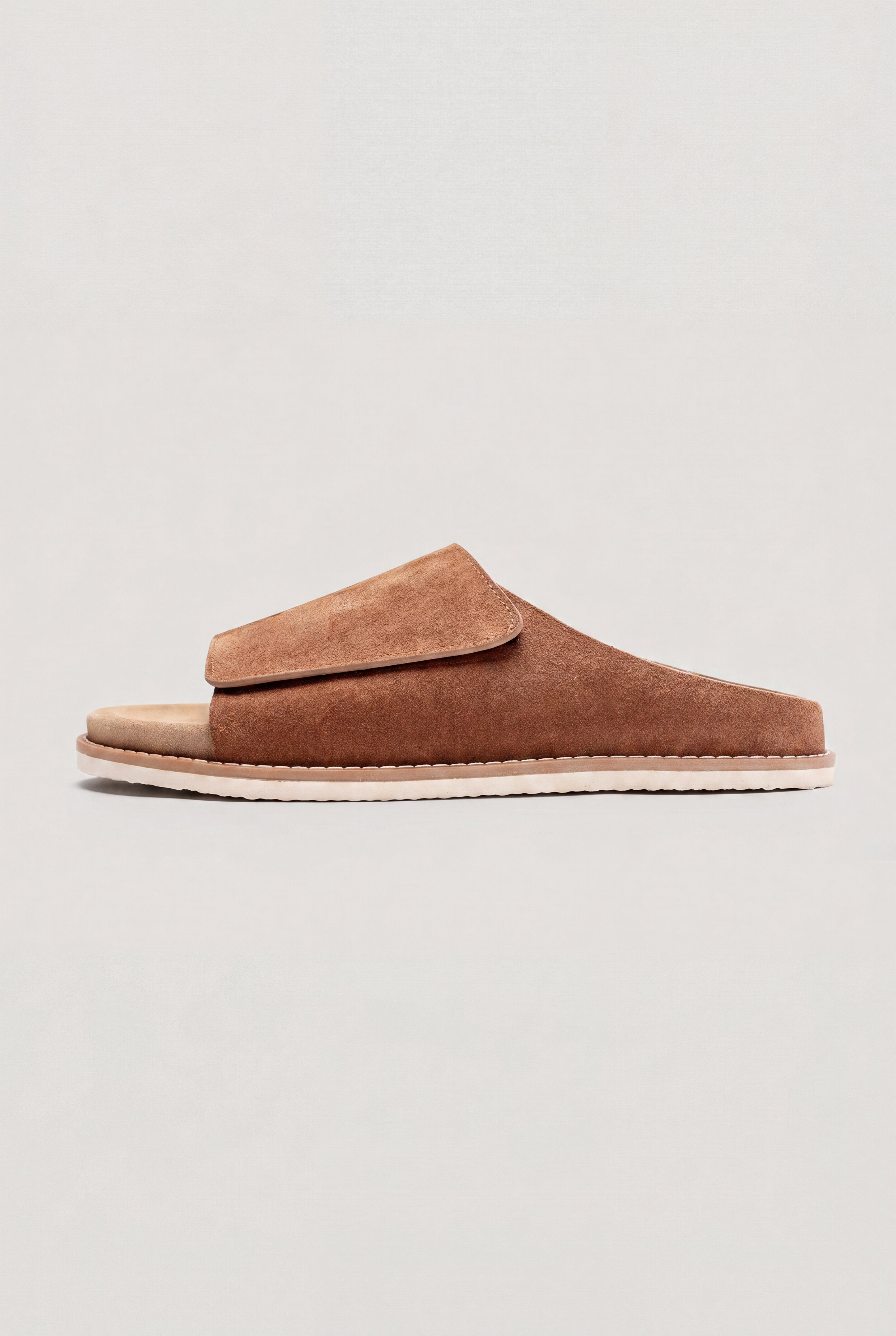 ROVENTO SLIDE SANDALS – BROWN