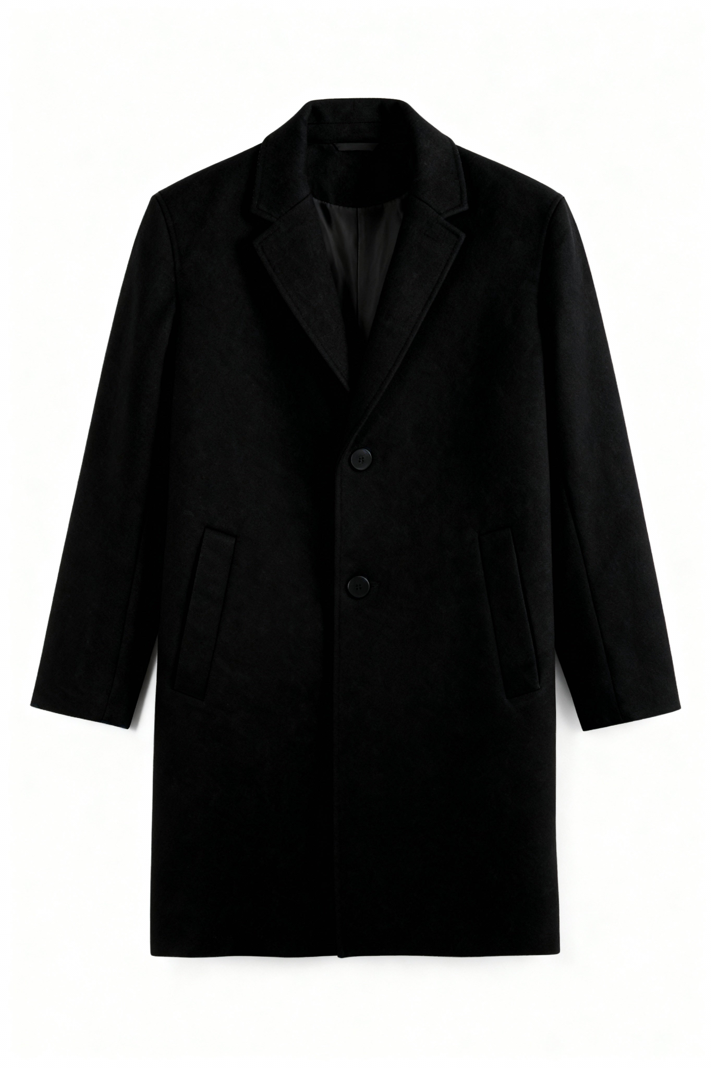 RAVENTON WOOL-BLEND COAT - BLACK