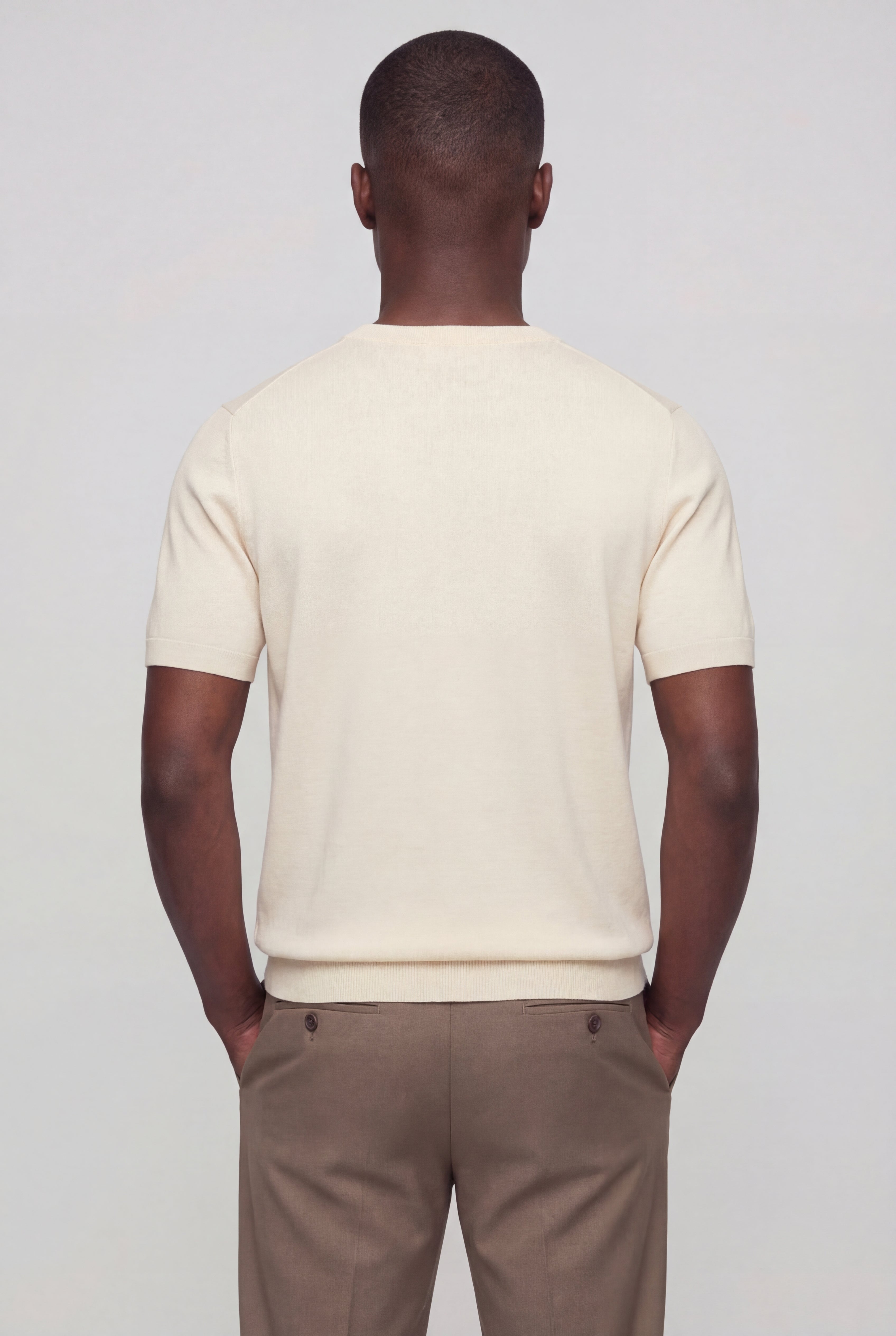 SOLEN KNIT TEE – CREAM WHITE