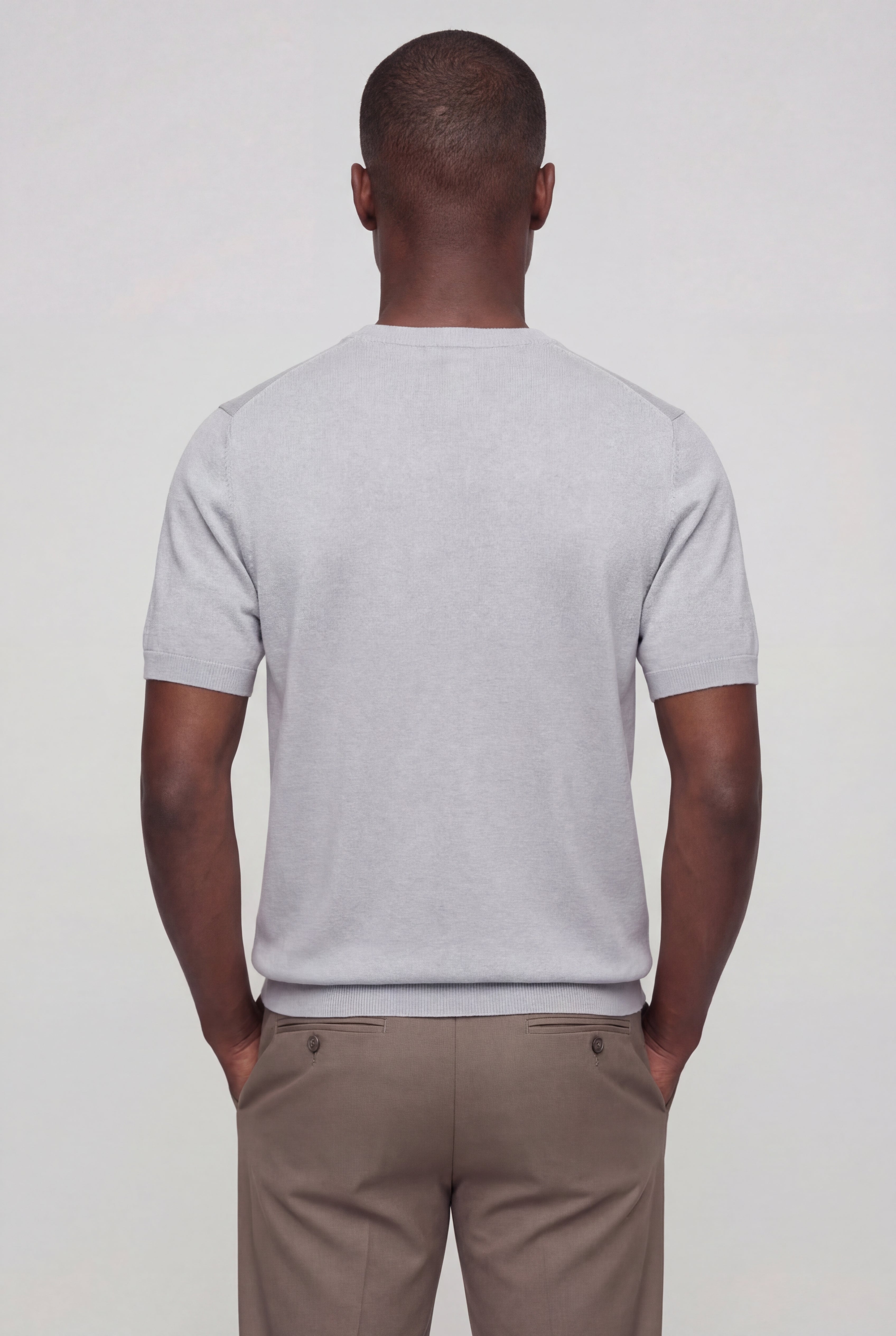 SOLEN KNIT TEE – GRAY