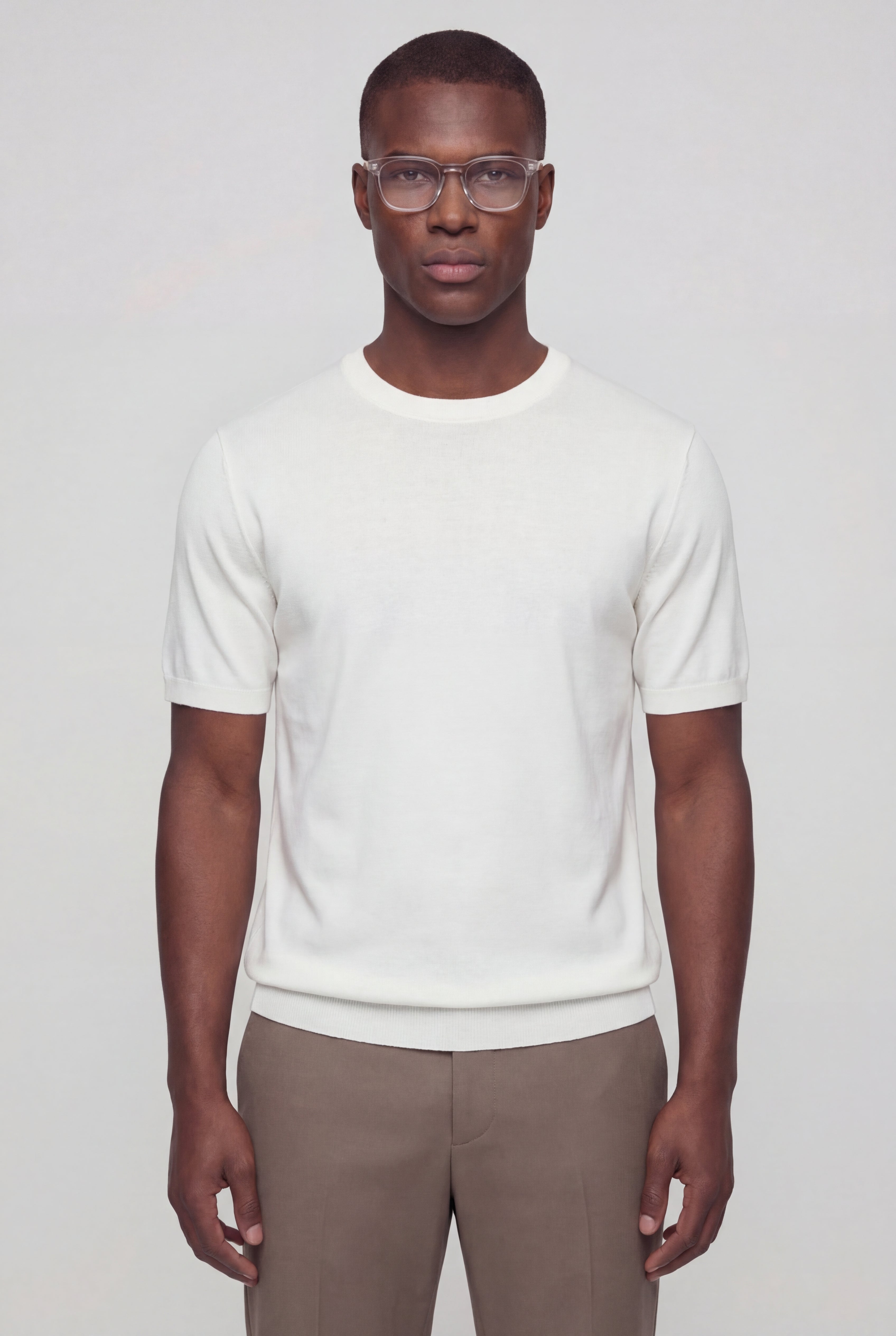 SOLEN KNIT TEE – WHITE