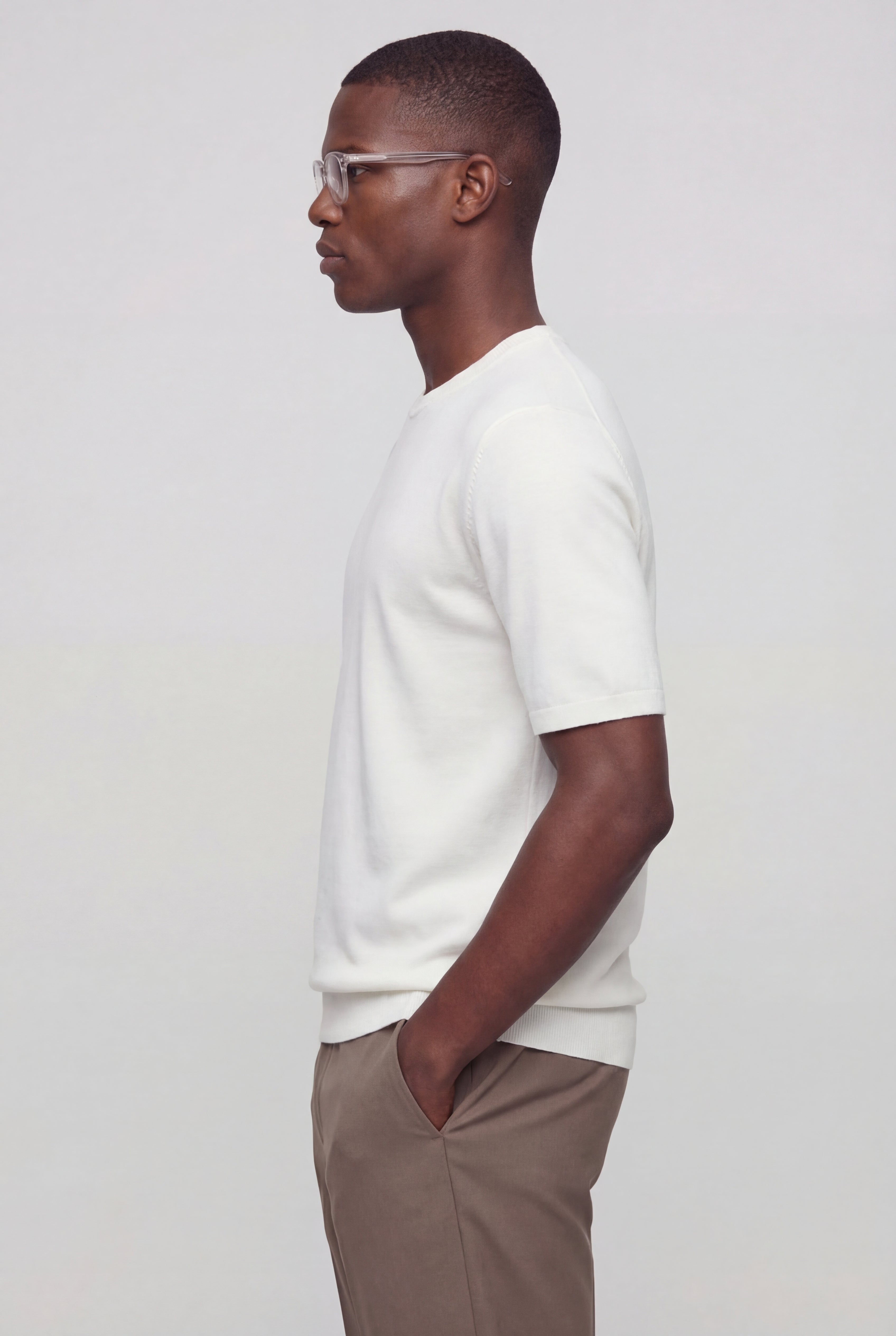 SOLEN KNIT TEE – WHITE